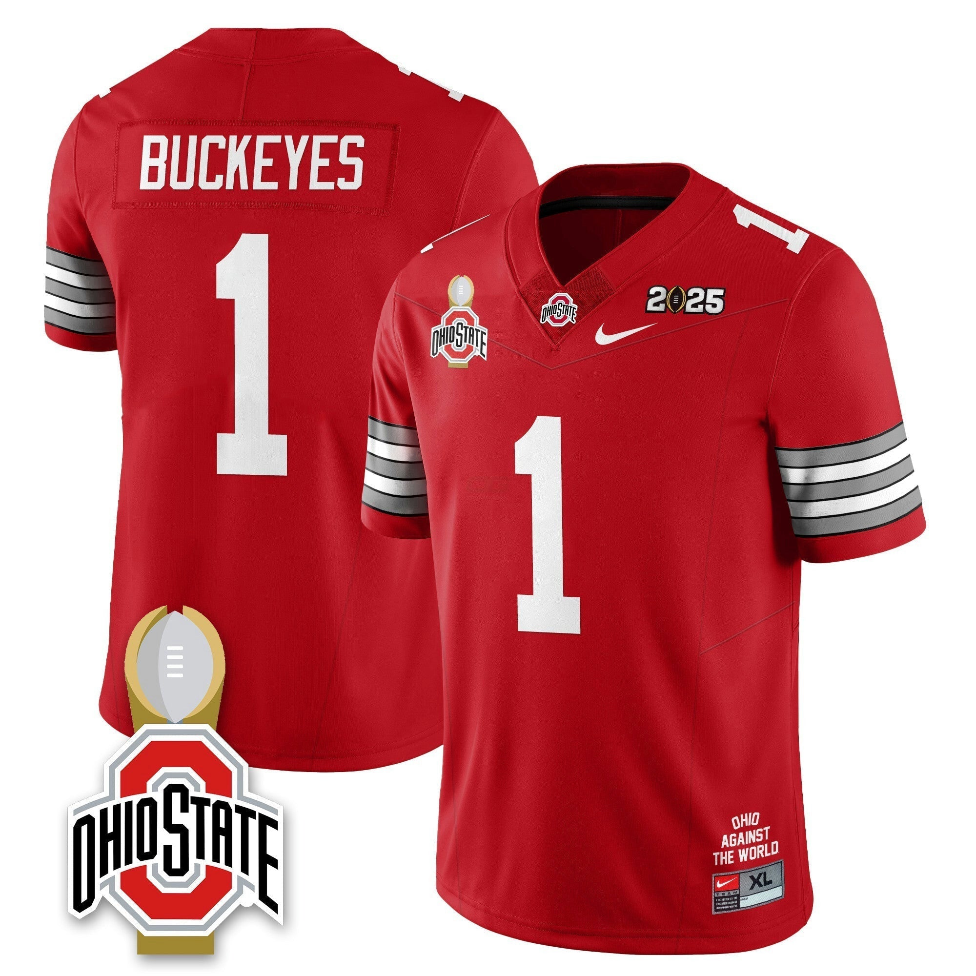 Camisa NCAA 2025 College Football Playoff Patch Heritage Stripe Jersey N10