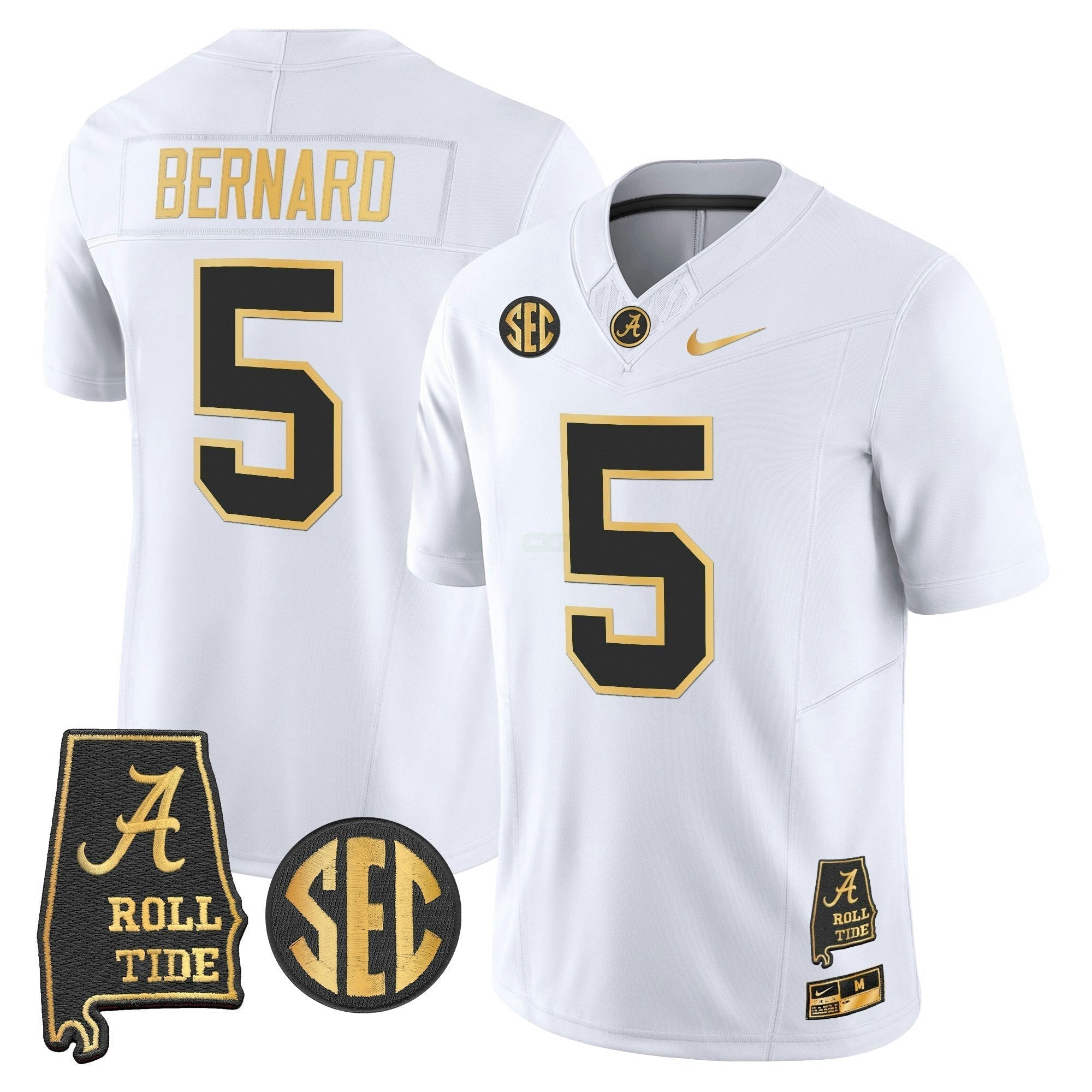 Camisa NCAA 2025 Dourada Vapor Limited Jersey - Alabama Map