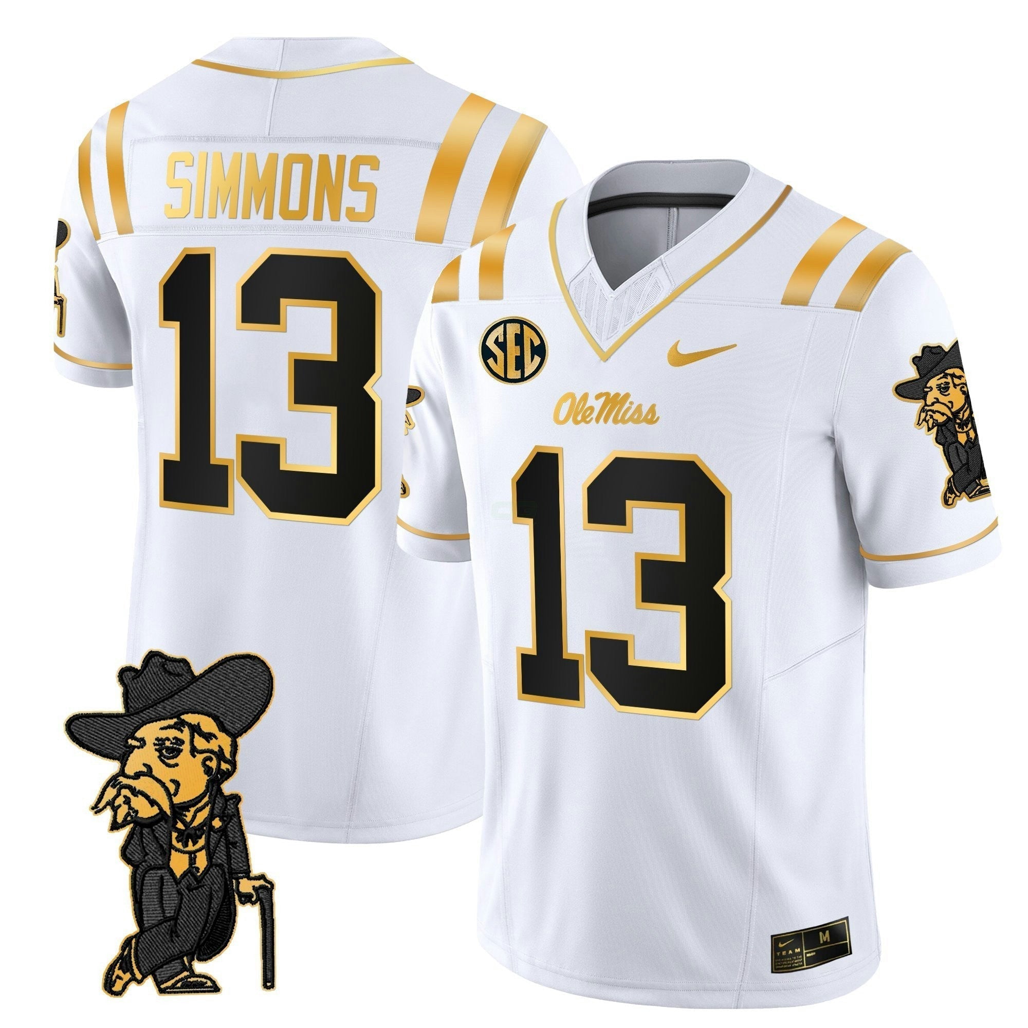 Camisa NCAA 2025 Dourada Vapor Limited Jersey