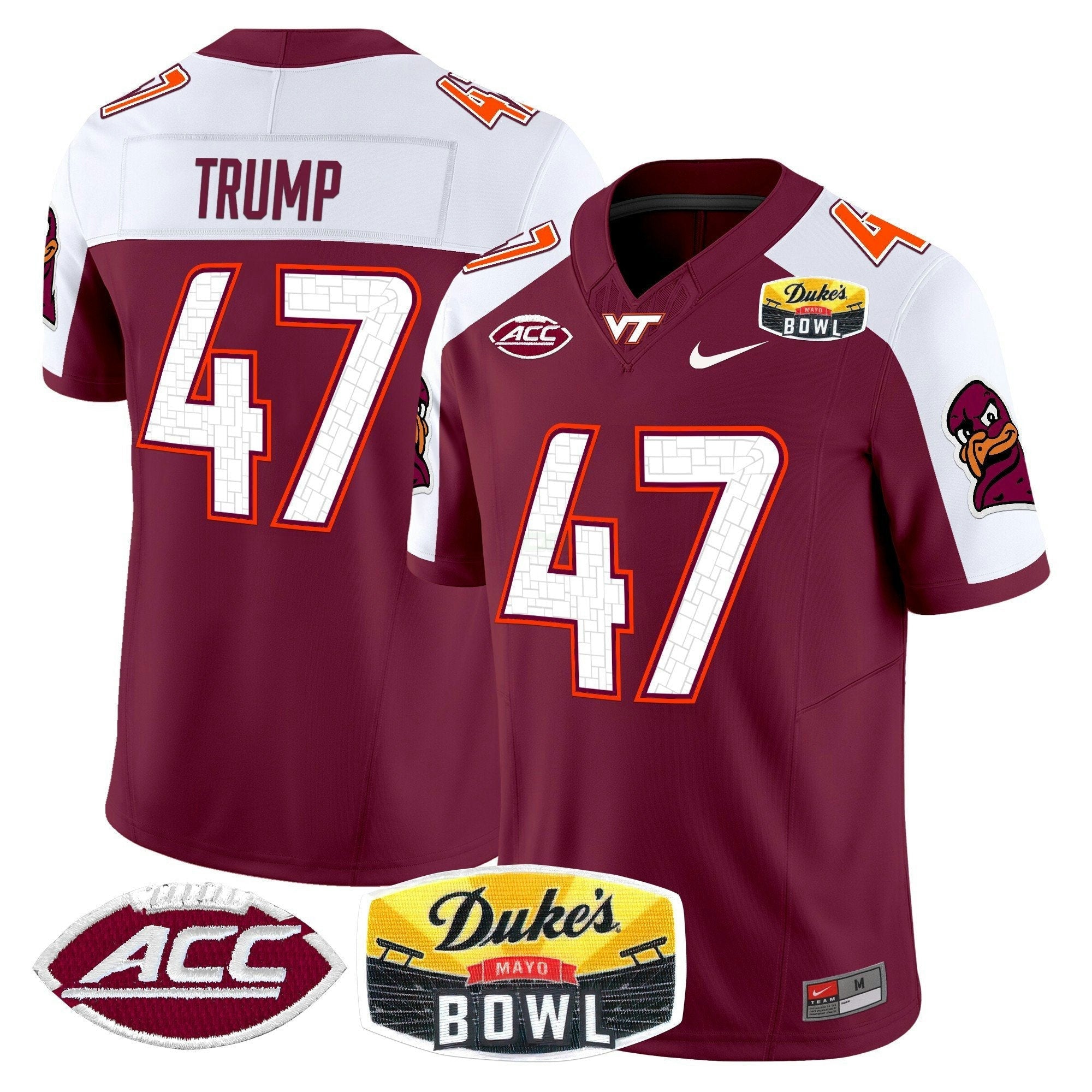 Camisa NCAA 2025 Duke's Mayo Bowl Patch Vapor Limited Jersey