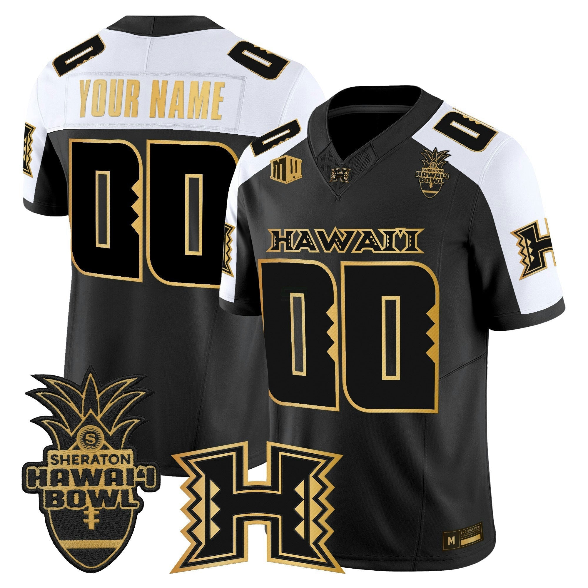 Camisa NCAA 2025 Hawai'i Bowl Gold Vapor Limited Jersey