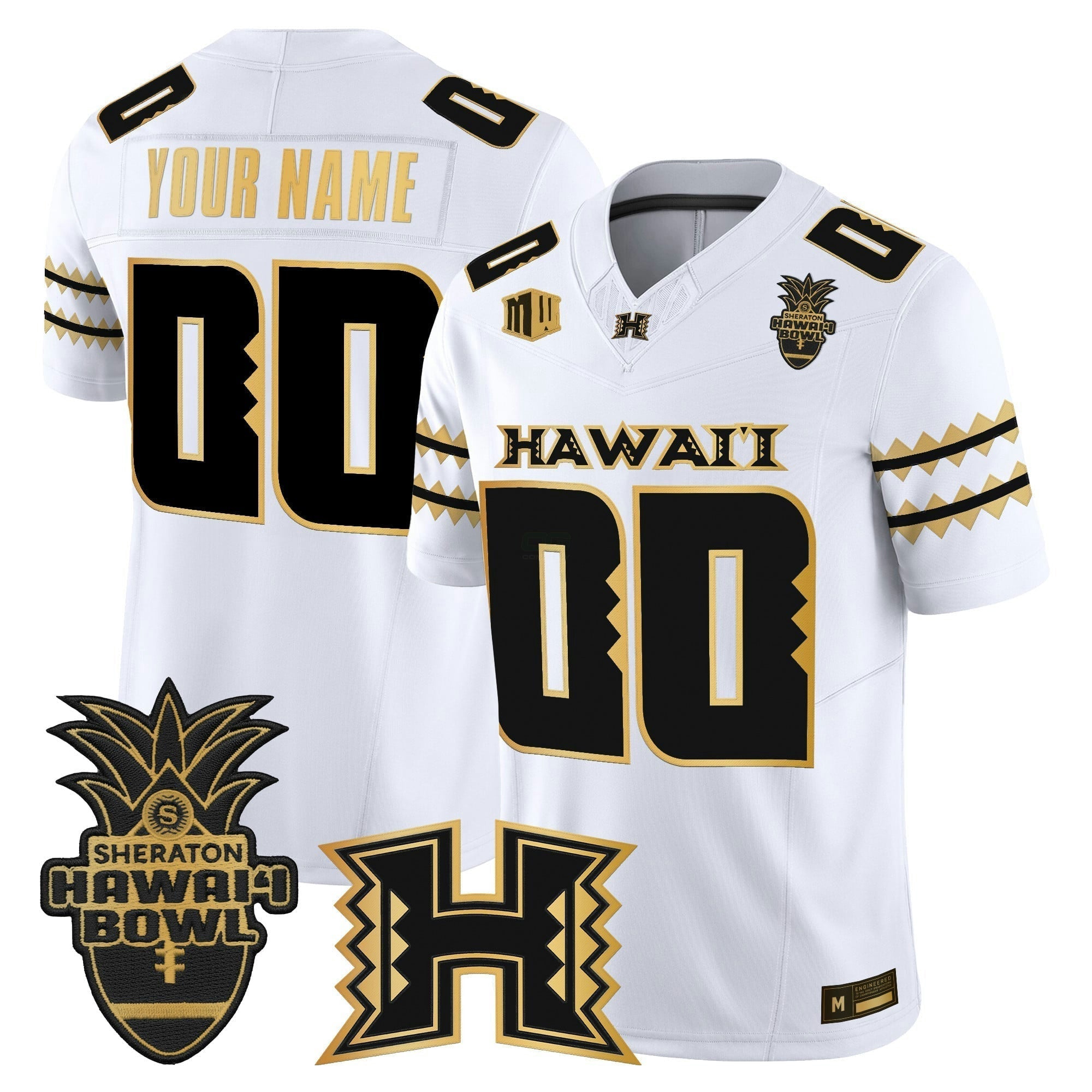 Camisa NCAA 2025 Hawai'i Bowl Gold Vapor Limited Jersey