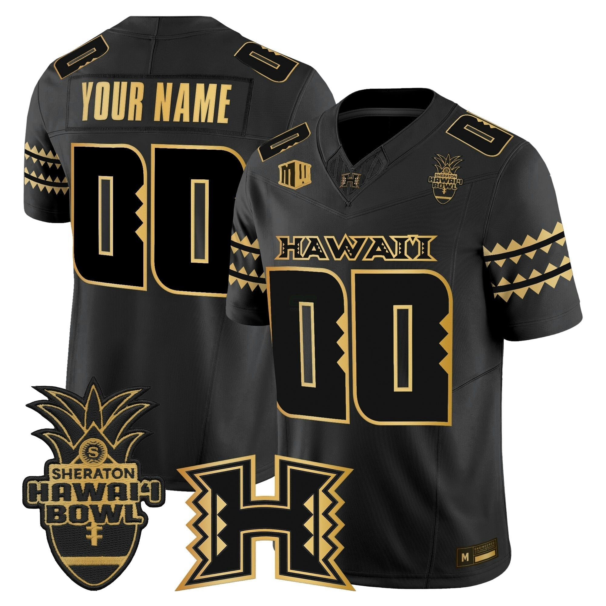 Camisa NCAA 2025 Hawai'i Bowl Gold Vapor Limited Jersey