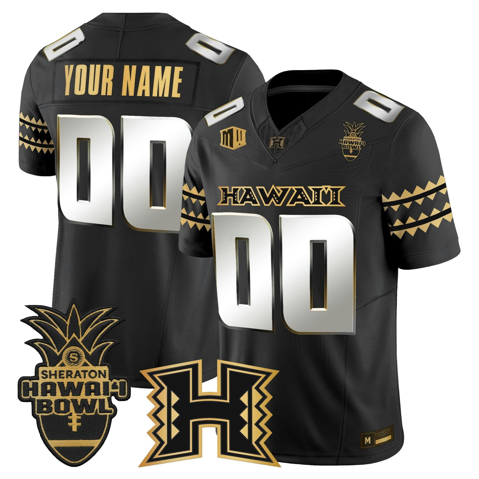 Camisa NCAA 2025 Hawai'i Bowl Gold Vapor Limited Jersey