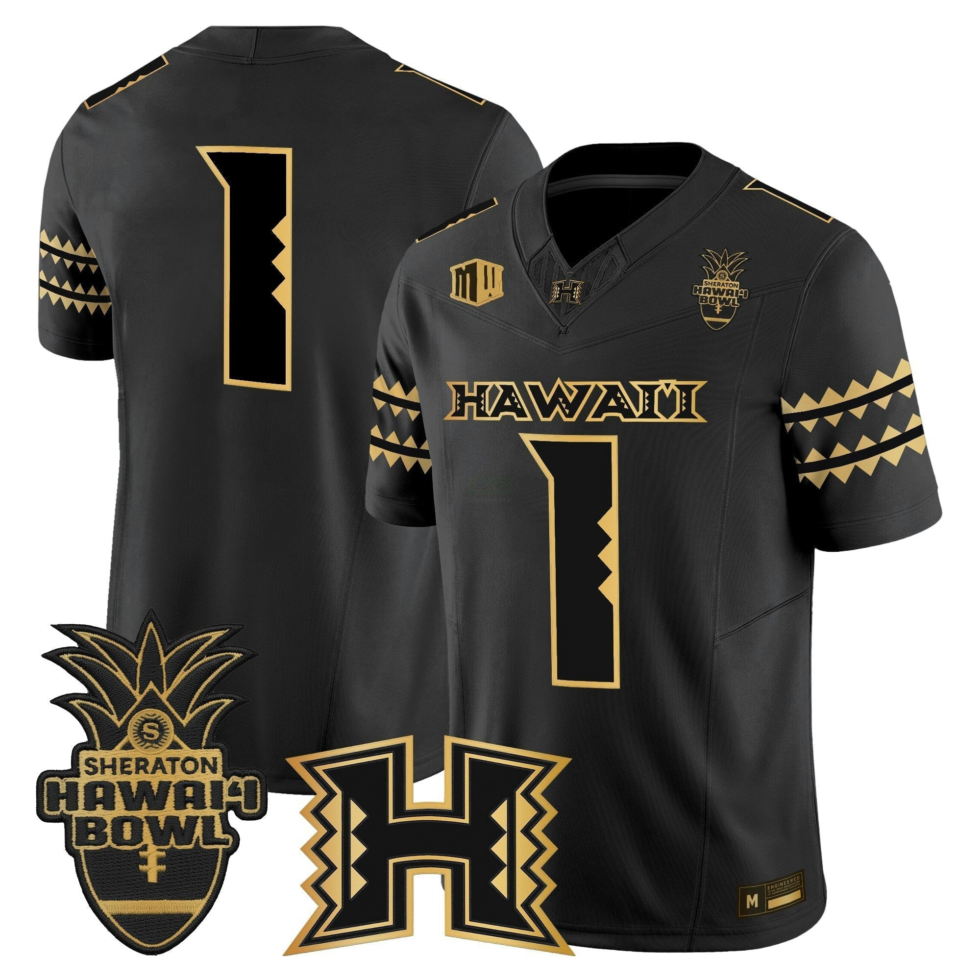 Camisa NCAA 2025 Hawai'i Bowl Gold Vapor Limited Jersey