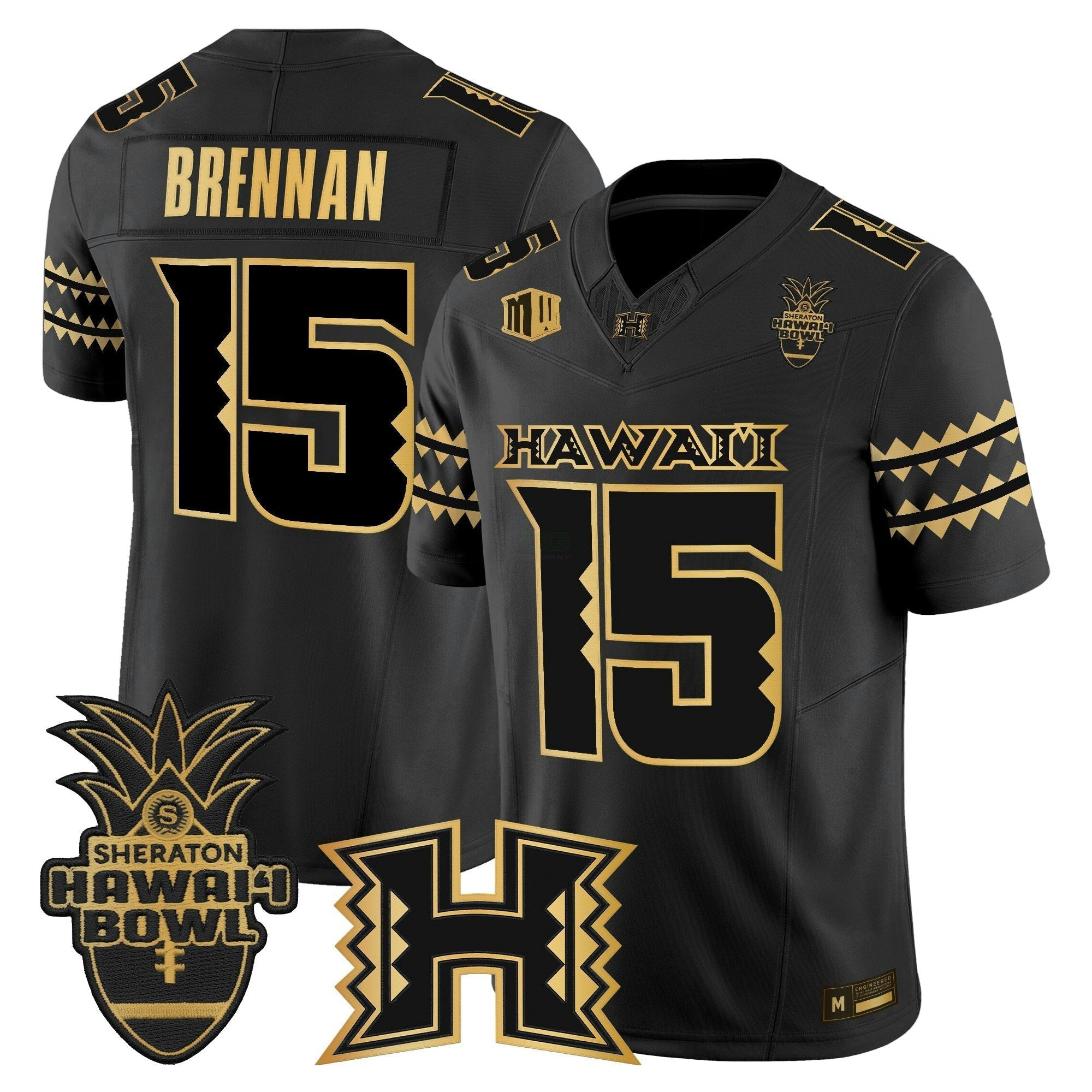 Camisa NCAA 2025 Hawai'i Bowl Gold Vapor Limited Jersey