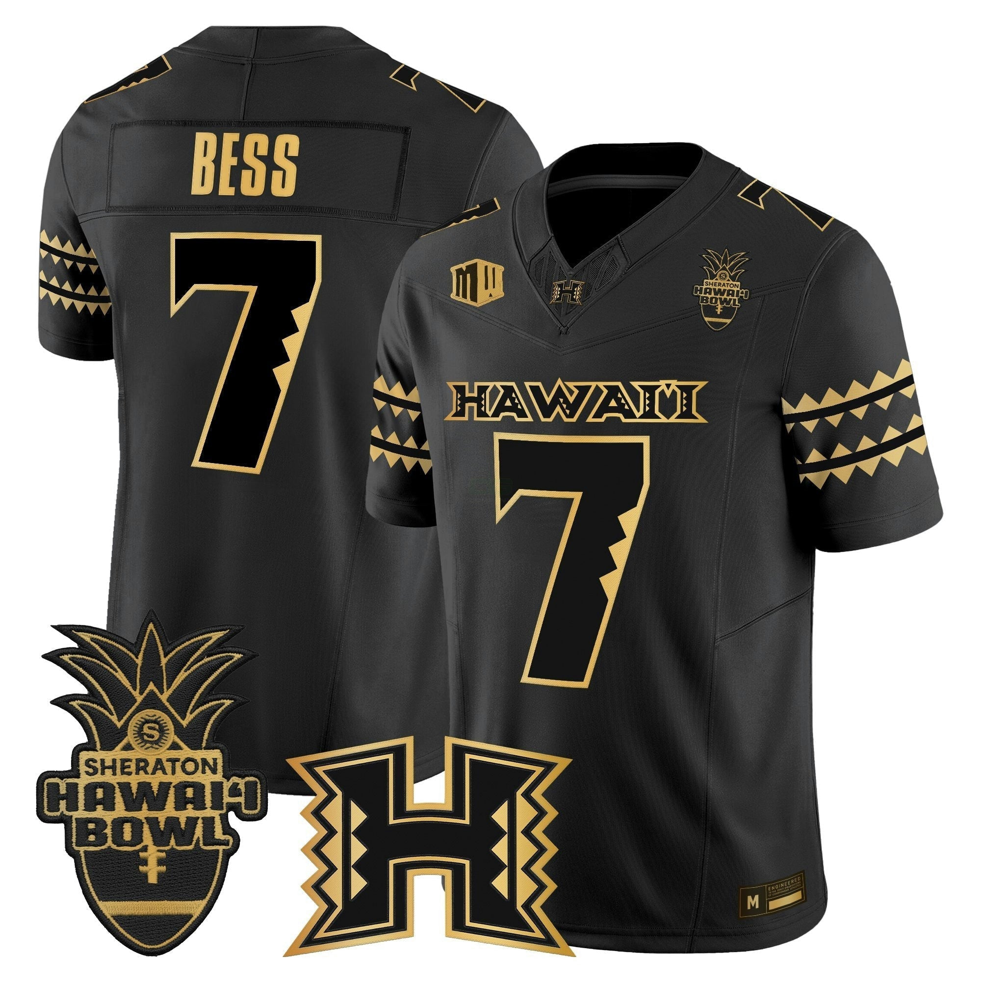 Camisa NCAA 2025 Hawai'i Bowl Gold Vapor Limited Jersey