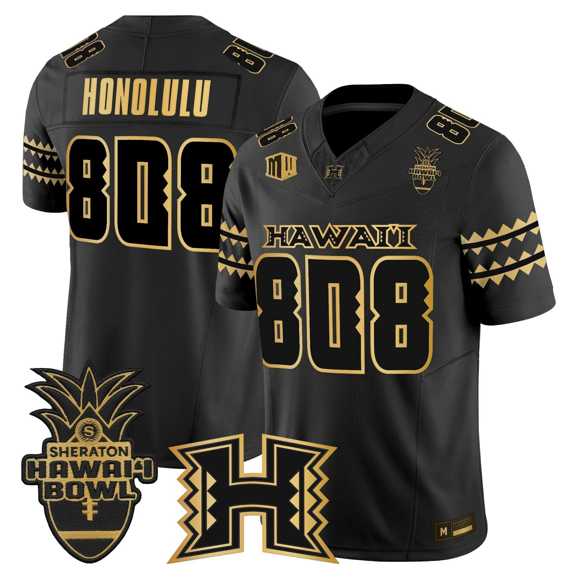Camisa NCAA 2025 Hawai'i Bowl Gold Vapor Limited Jersey