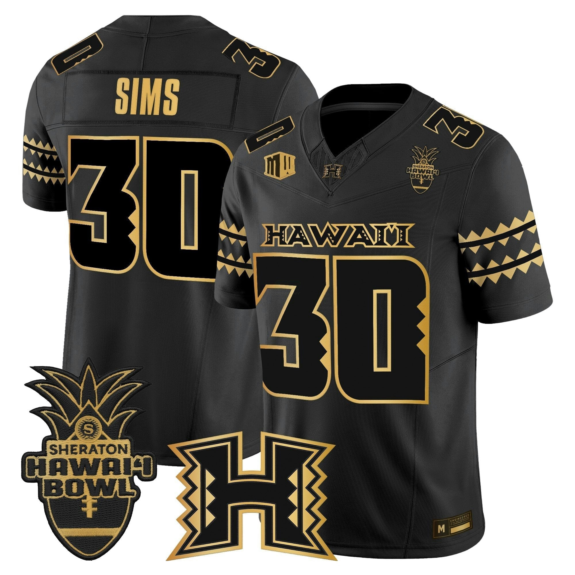 Camisa NCAA 2025 Hawai'i Bowl Gold Vapor Limited Jersey