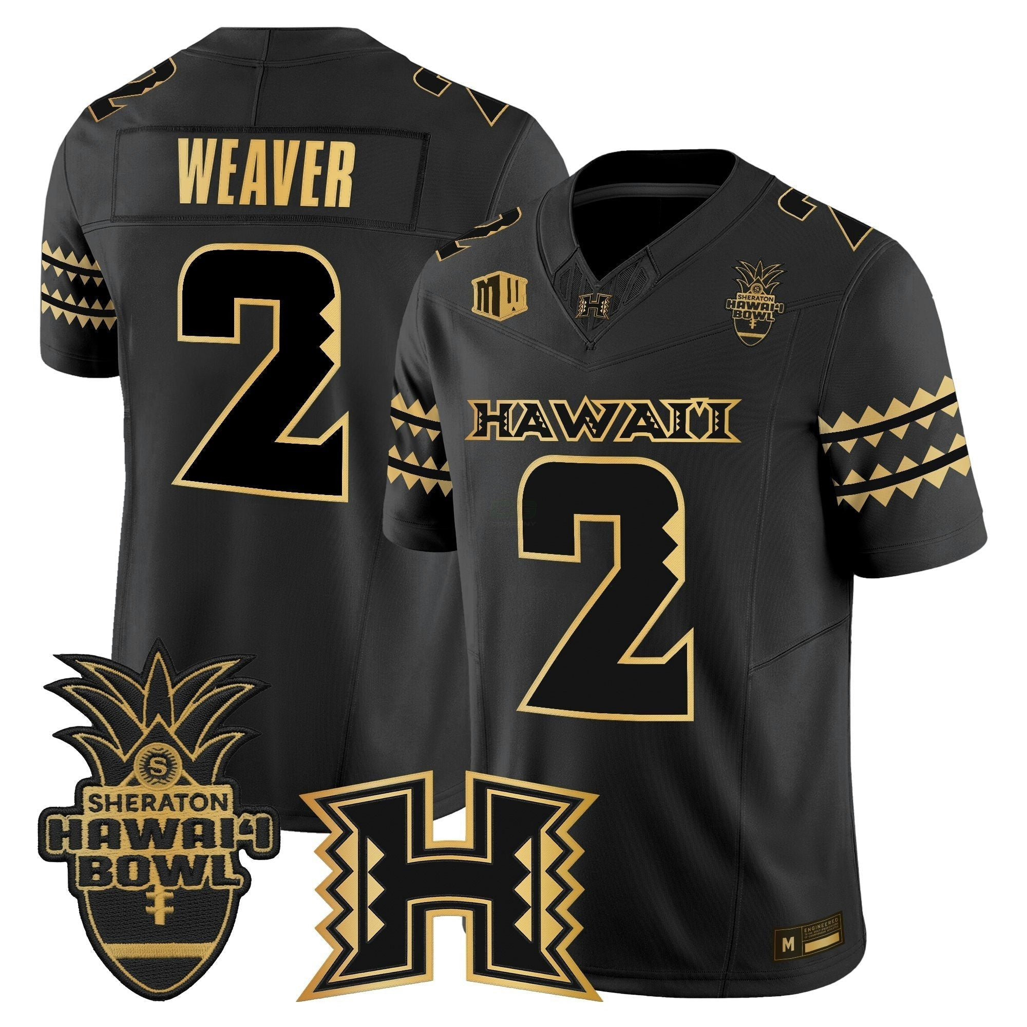 Camisa NCAA 2025 Hawai'i Bowl Gold Vapor Limited Jersey