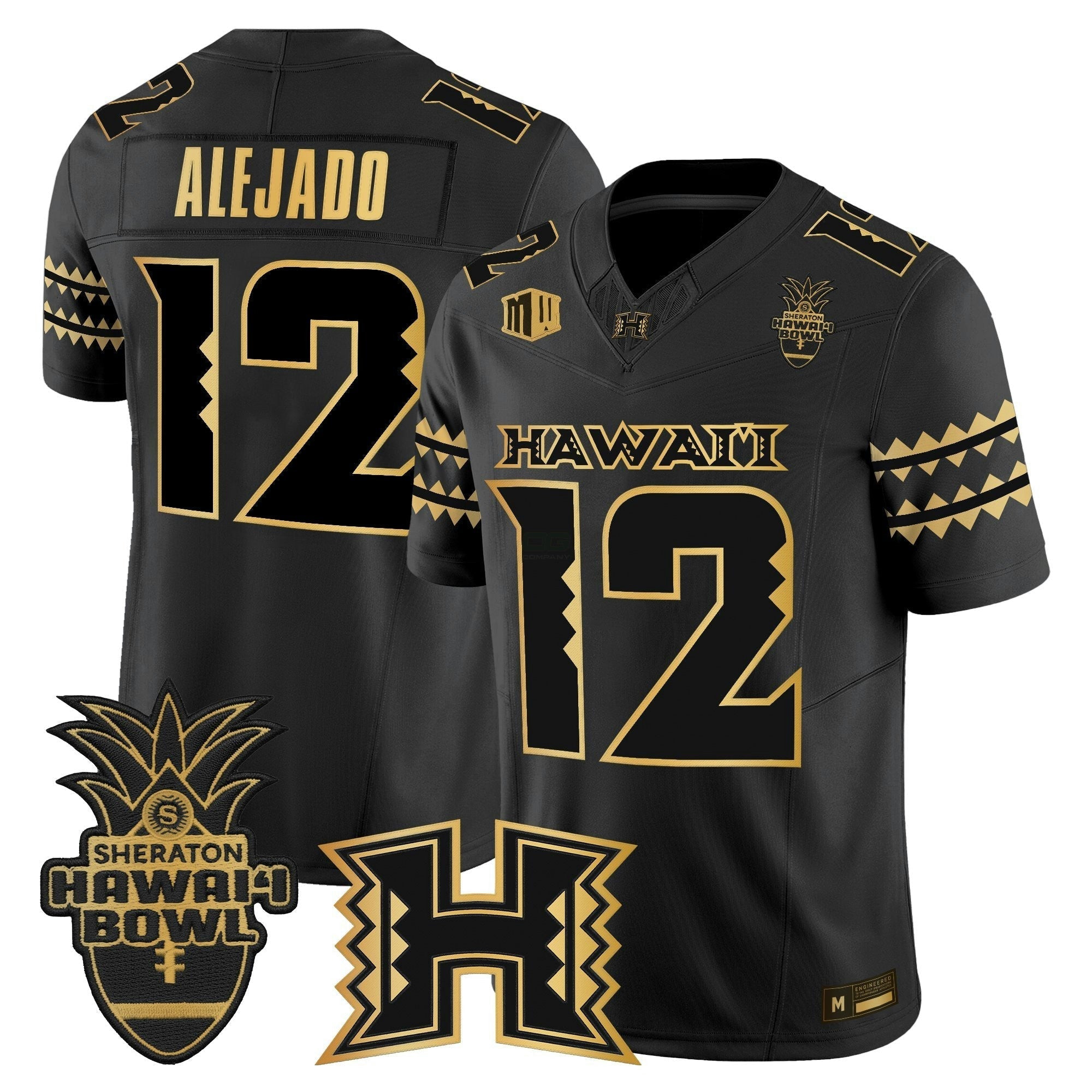 Camisa NCAA 2025 Hawai'i Bowl Gold Vapor Limited Jersey