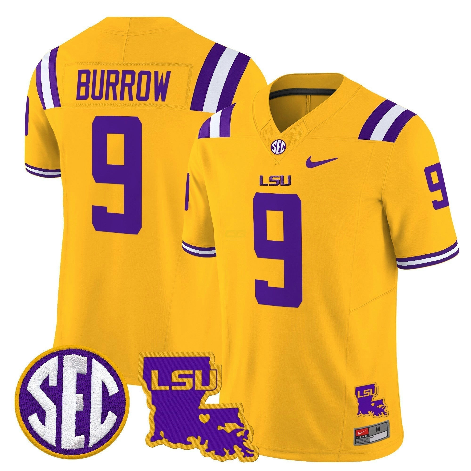 Camisa NCAA 2025 Louisiana Patch Vapor Limited Jersey