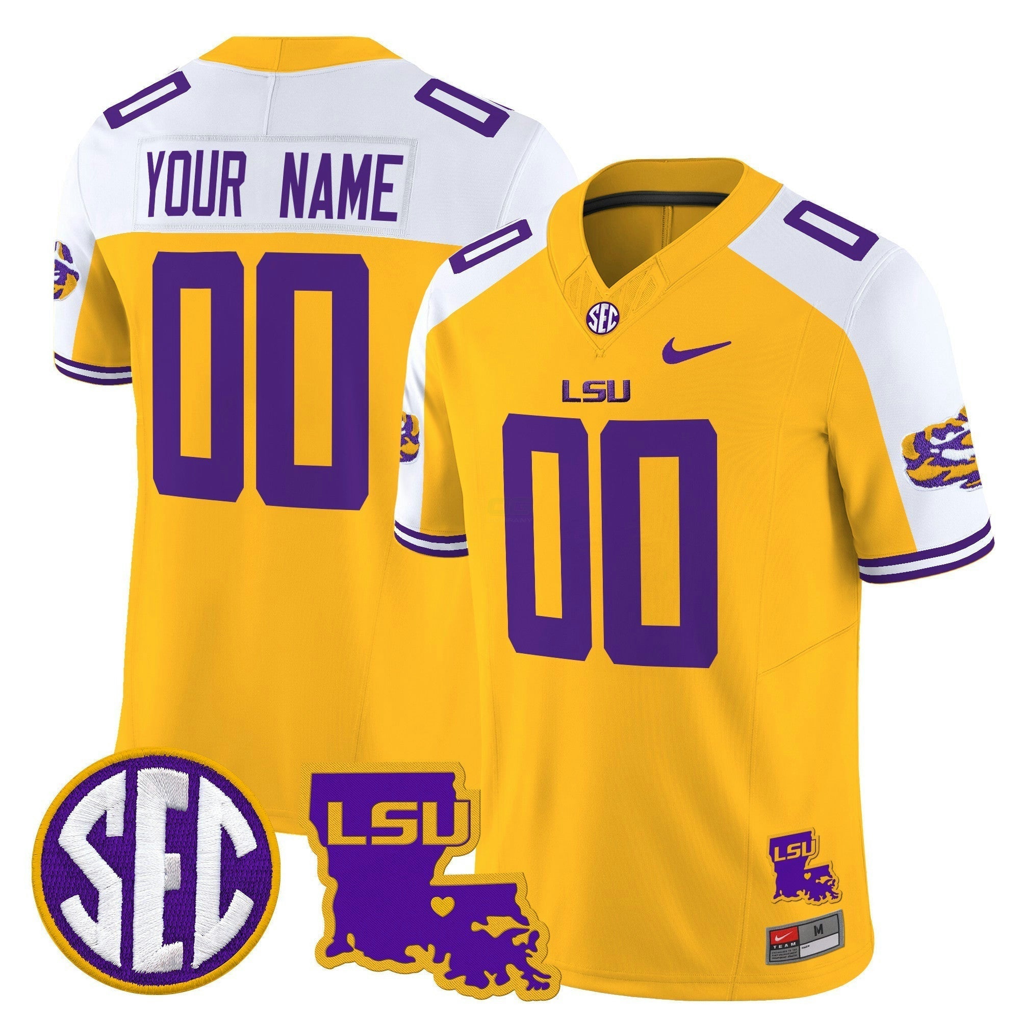 Camisa NCAA 2025 Louisiana Patch Vapor Limited Jersey