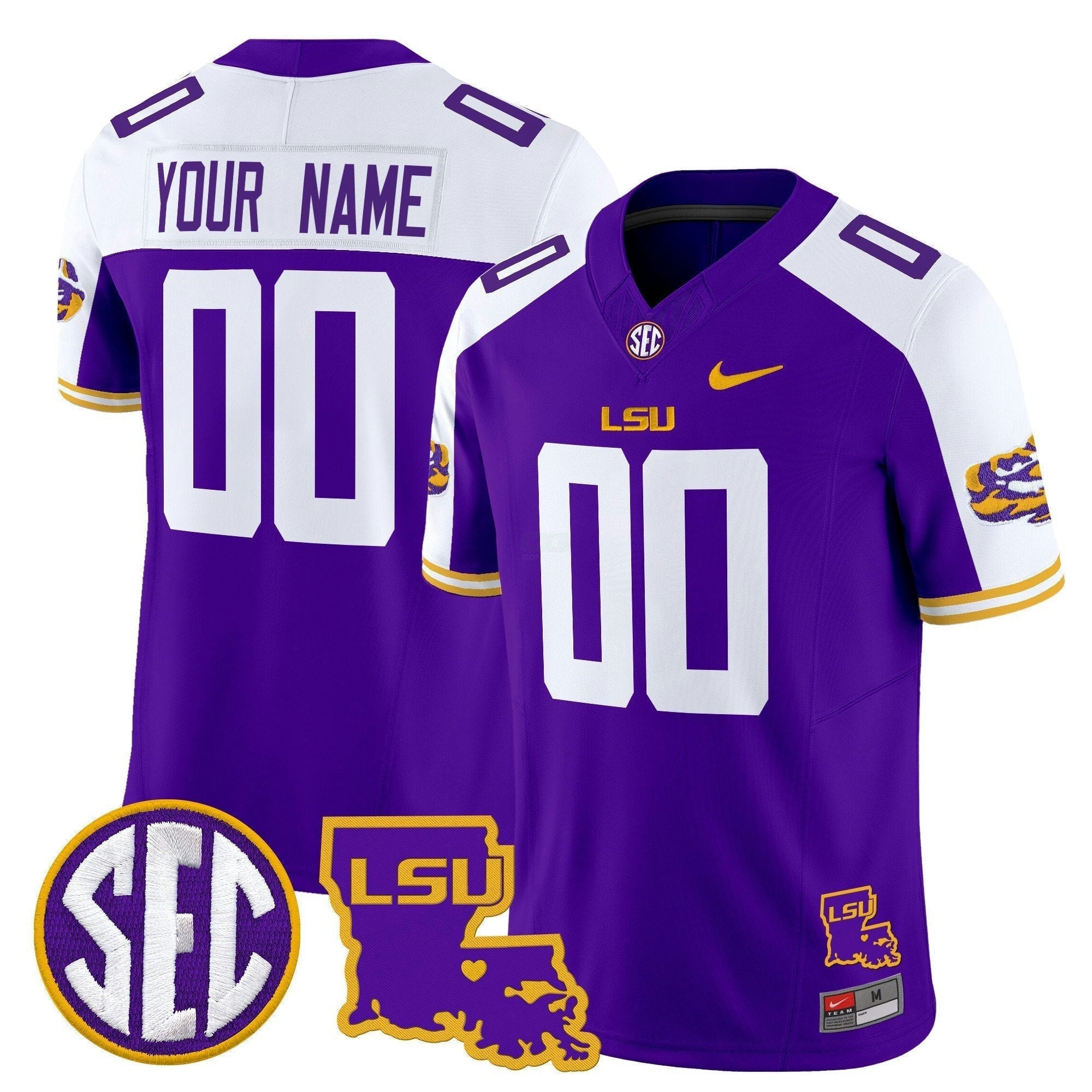Camisa NCAA 2025 Louisiana Patch Vapor Limited Jersey