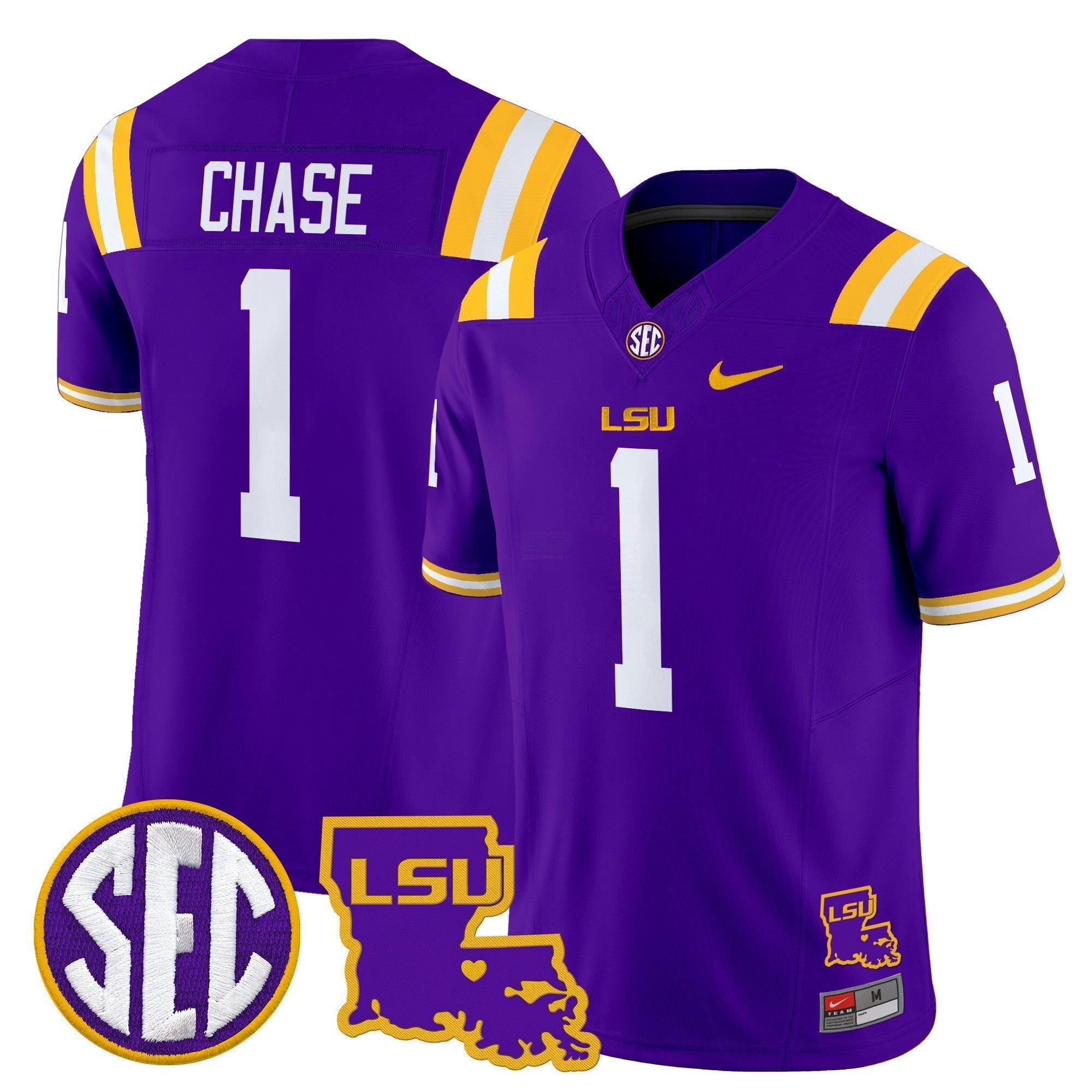 Camisa NCAA 2025 Louisiana Patch Vapor Limited Jersey