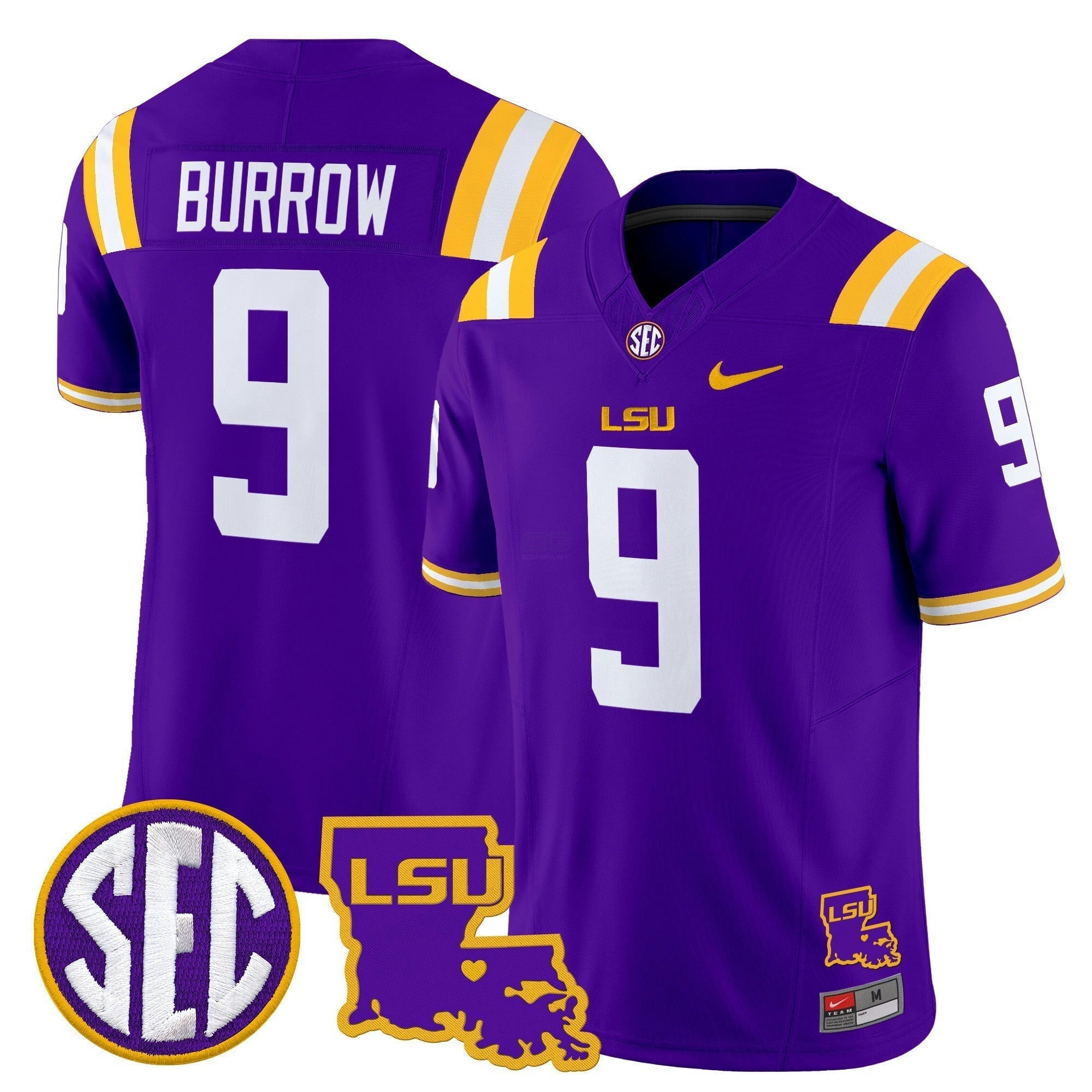 Camisa NCAA 2025 Louisiana Patch Vapor Limited Jersey