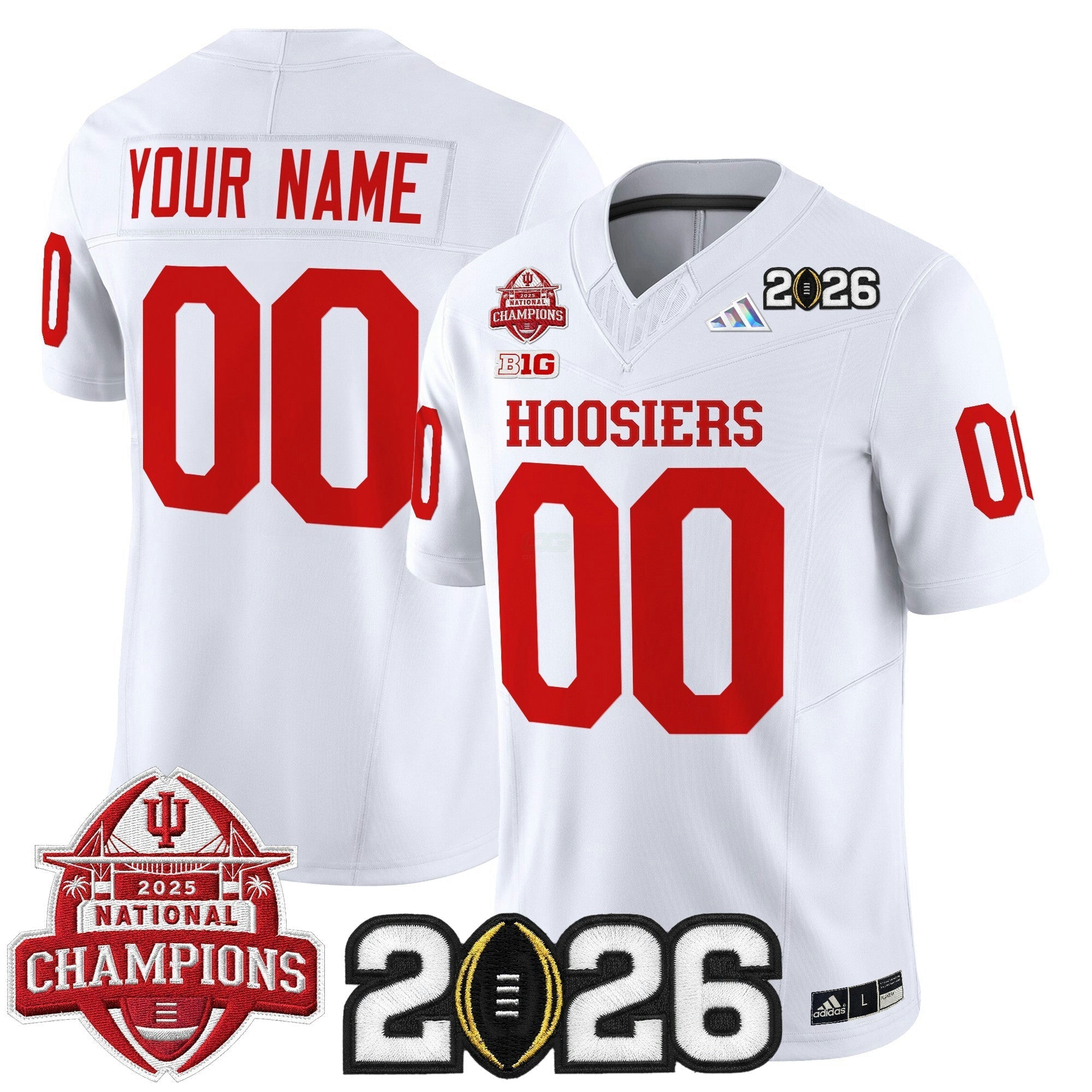 Camisa NCAA 2025 National Champions & 2026 College Football Playoff Final Patch Vapor Limited Jersey V2