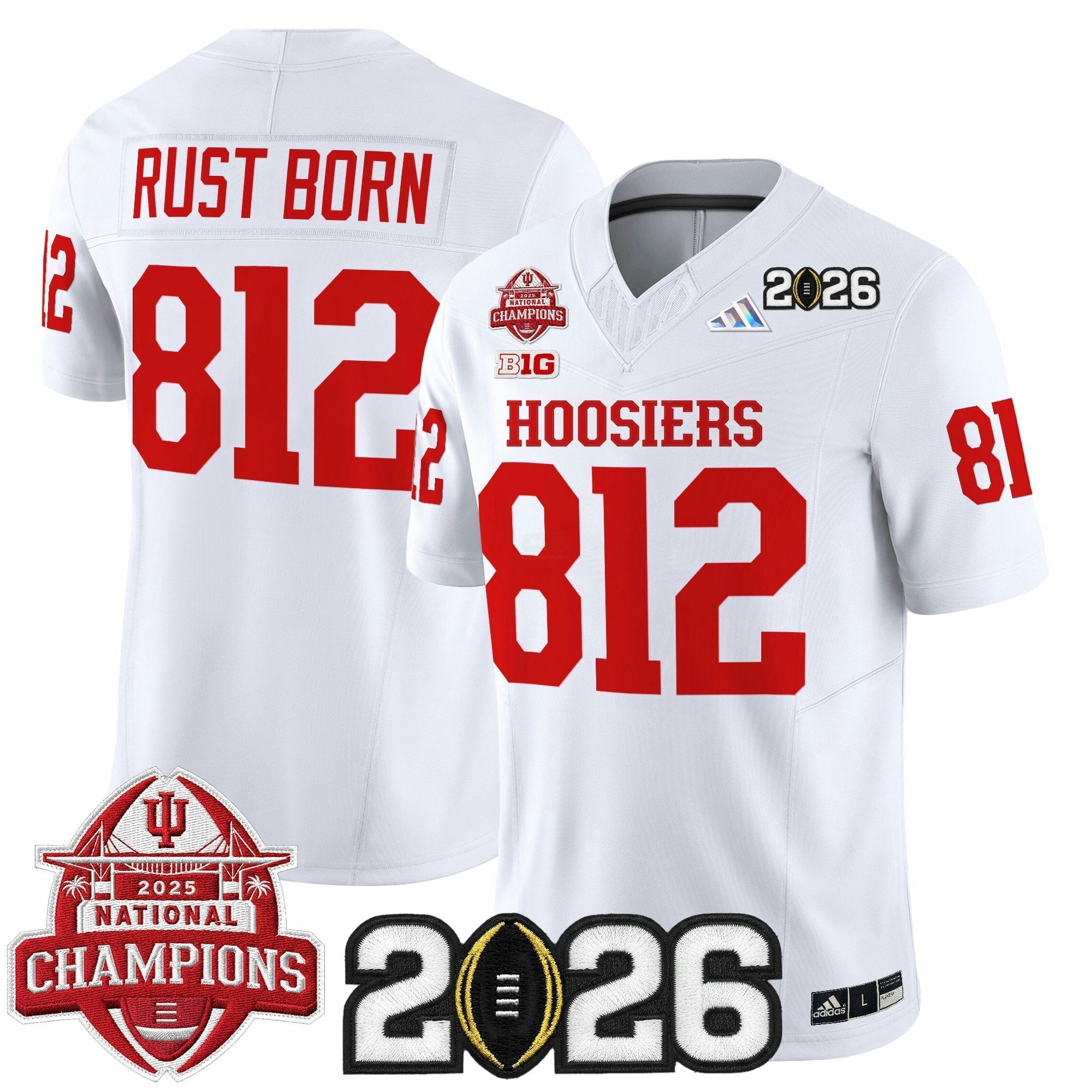 Camisa NCAA 2025 National Champions & 2026 College Football Playoff Final Patch Vapor Limited Jersey V2