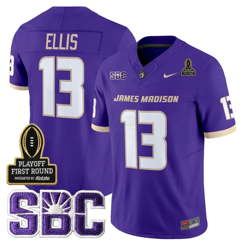 Camisa NCAA 2025 Playoff First Round Patch Jersey