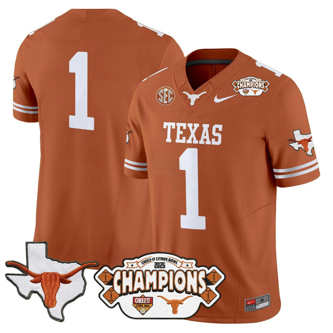 Camisa NCAA 2025 State Map & Citrus Bowl Champions Patch Vapor Limited Jersey