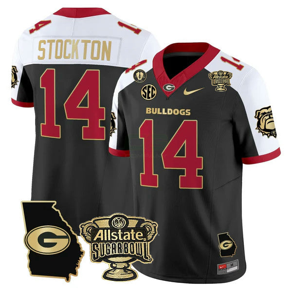 Camisa NCAA 2025 Sugar Bowl & Georgia Map Patch Vapor Limited Jersey