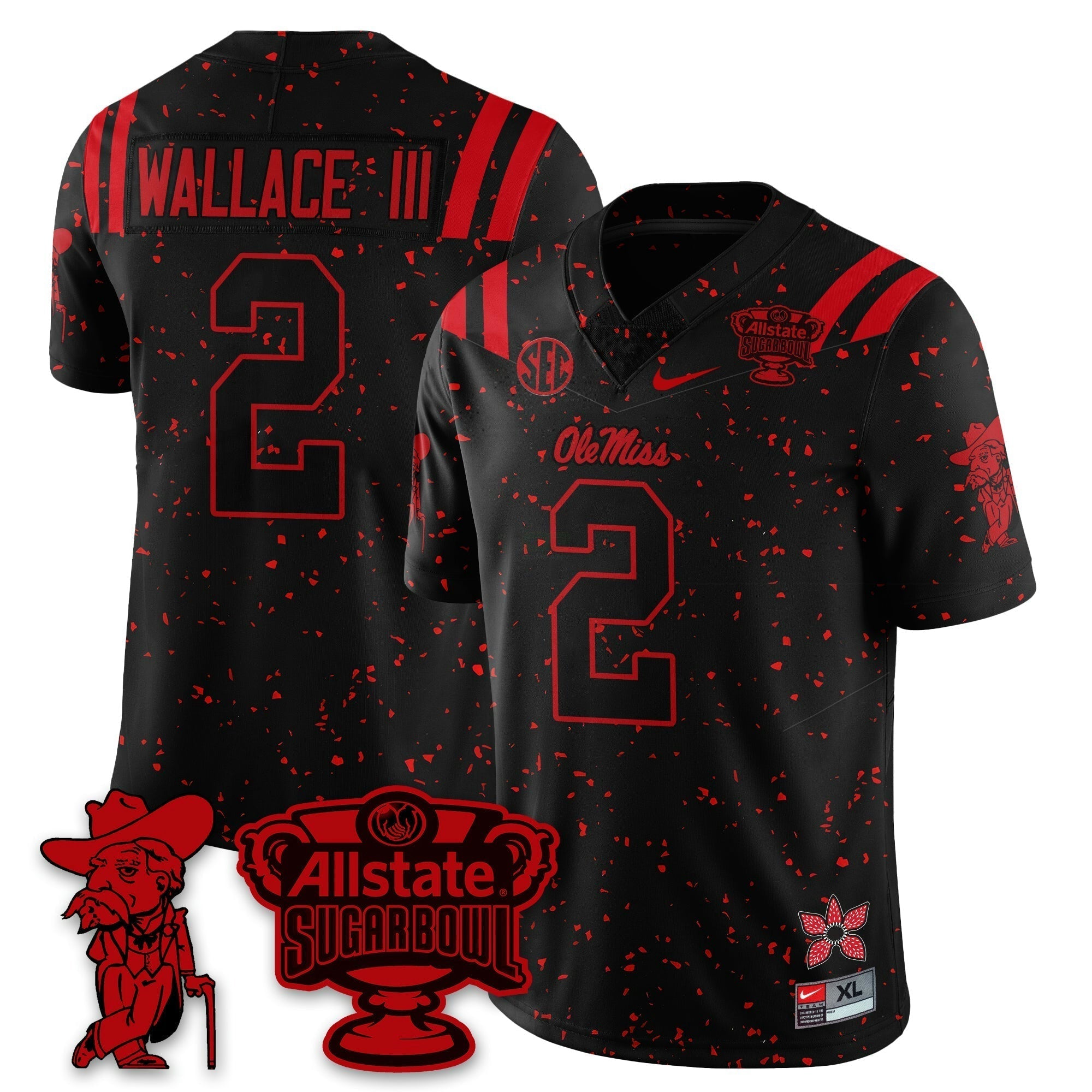 Camisa NCAA 2025 Sugar Bowl 'Stranger Things Edition' Vapor Limited Jersey