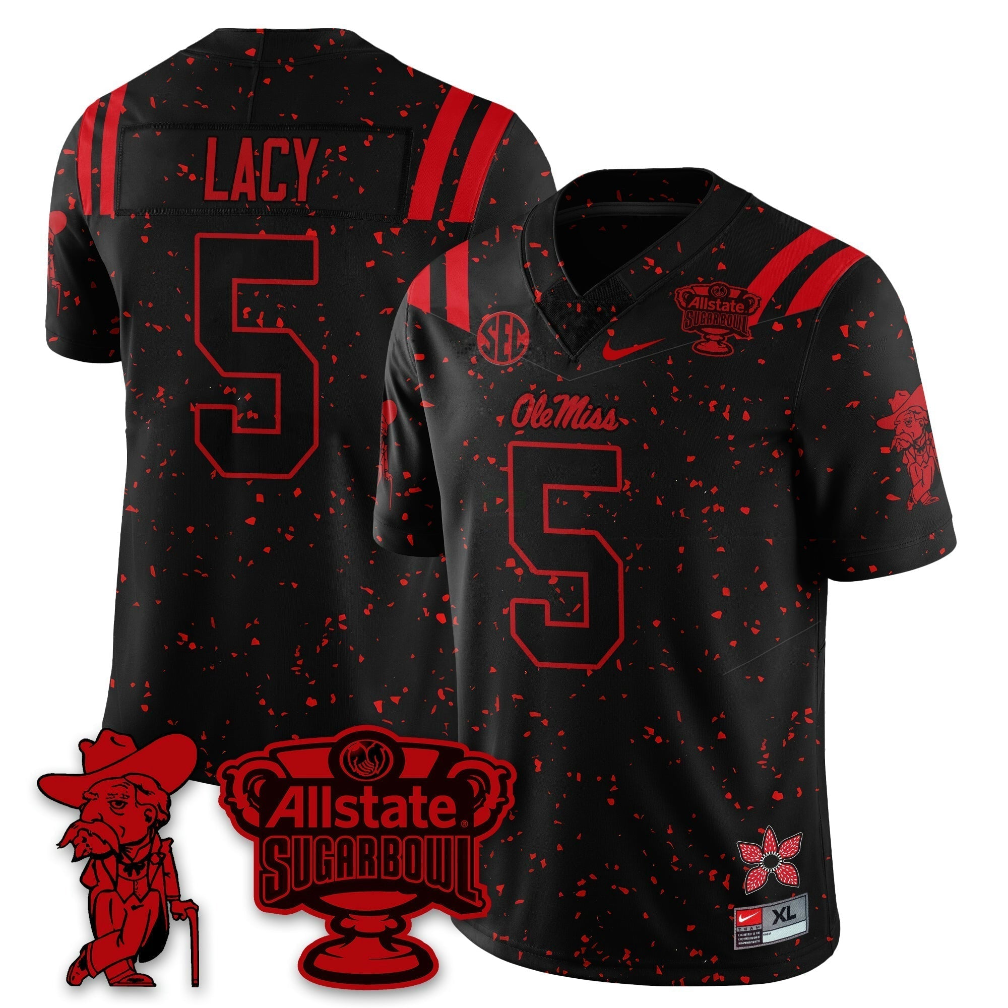 Camisa NCAA 2025 Sugar Bowl 'Stranger Things Edition' Vapor Limited Jersey