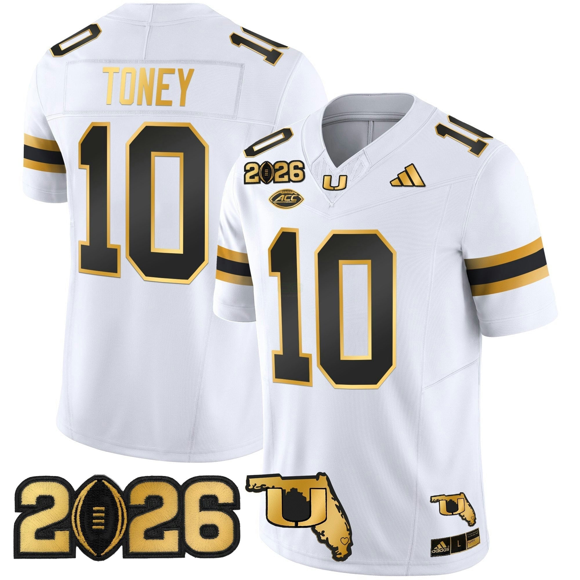 Camisa NCAA 2026 College Football Playoff Final & Florida Patch Dourada Vapor Limited Jersey