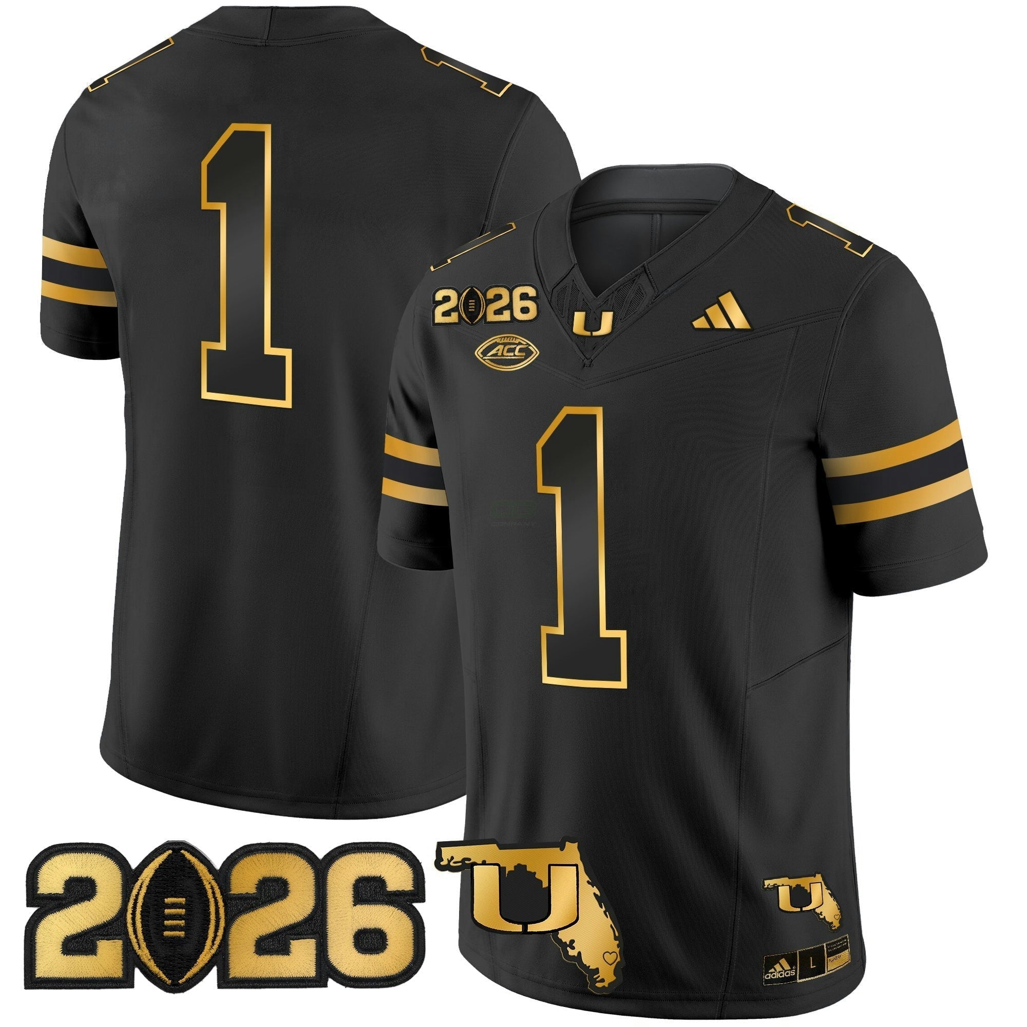 Camisa NCAA 2026 College Football Playoff Final & Florida Patch Dourada Vapor Limited Jersey
