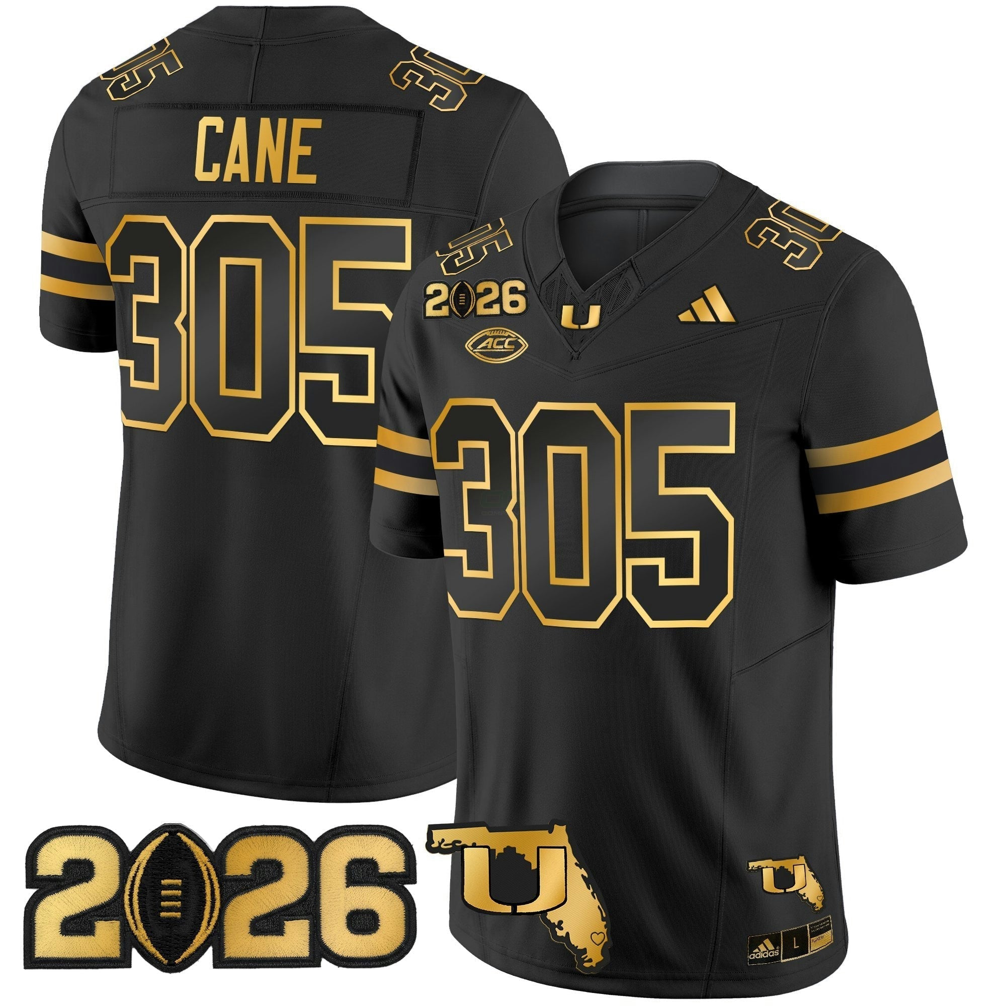 Camisa NCAA 2026 College Football Playoff Final & Florida Patch Dourada Vapor Limited Jersey