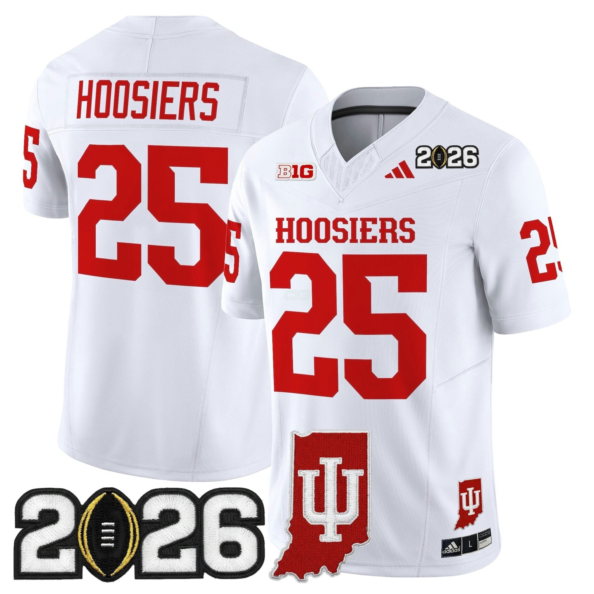 Camisa NCAA 2026 College Football Playoff Final & Indiana State Patch Vapor Limited Jersey