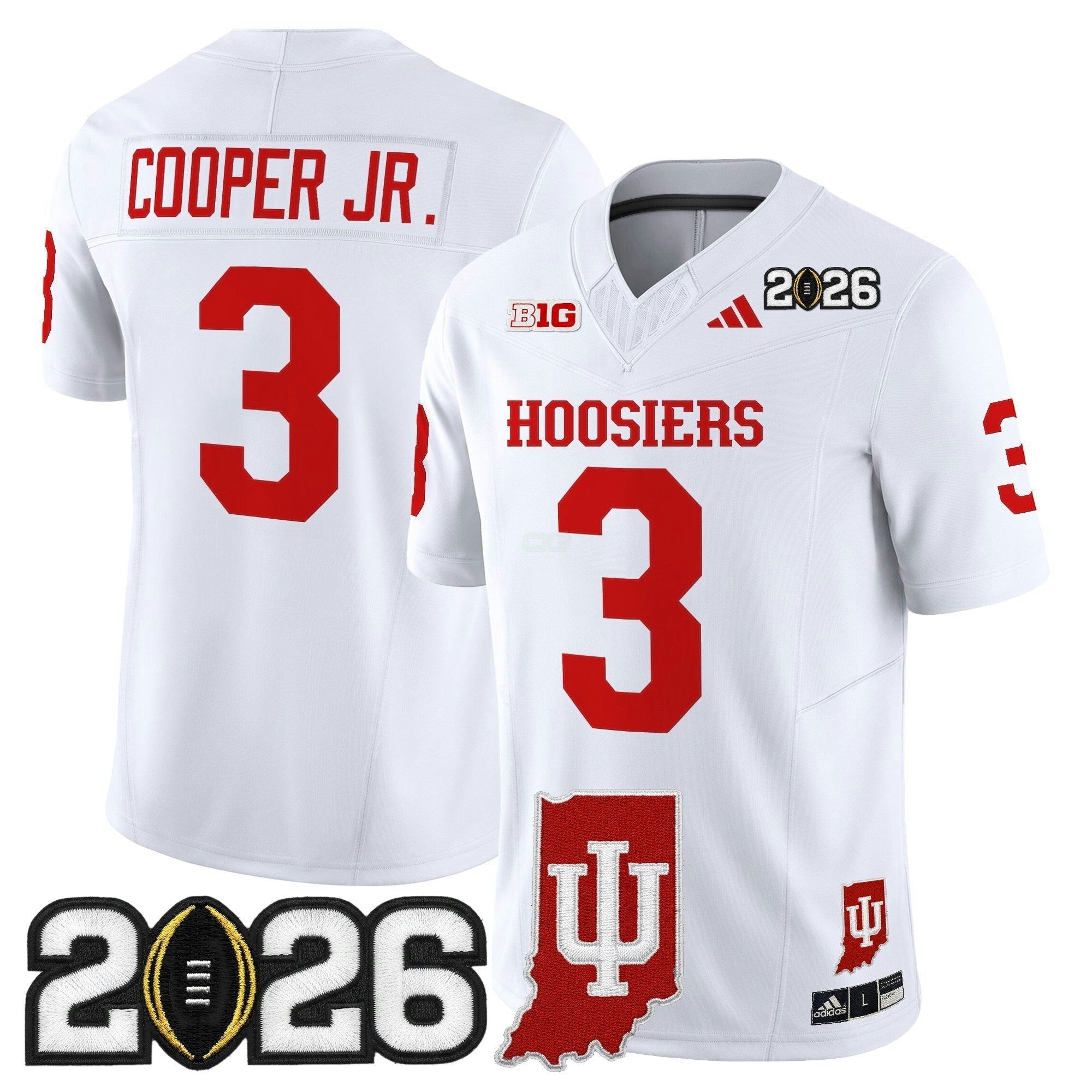 Camisa NCAA 2026 College Football Playoff Final & Indiana State Patch Vapor Limited Jersey