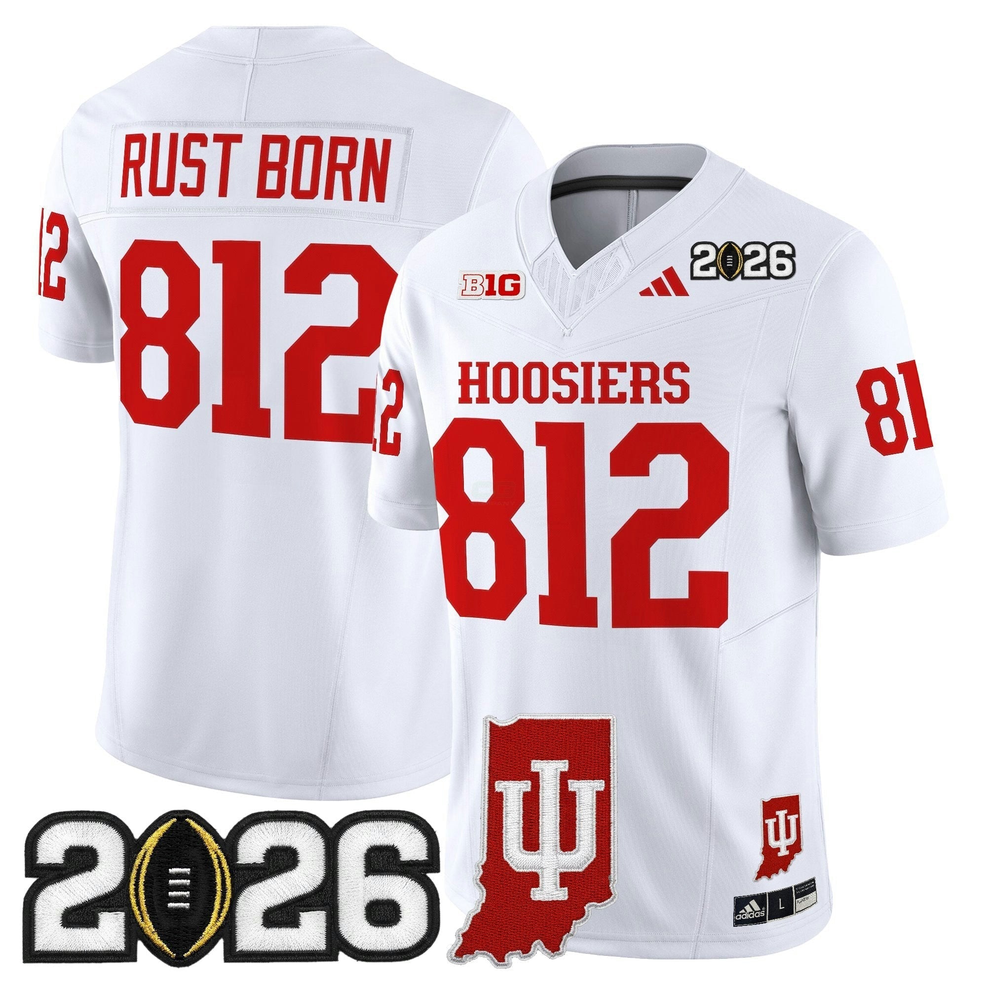 Camisa NCAA 2026 College Football Playoff Final & Indiana State Patch Vapor Limited Jersey