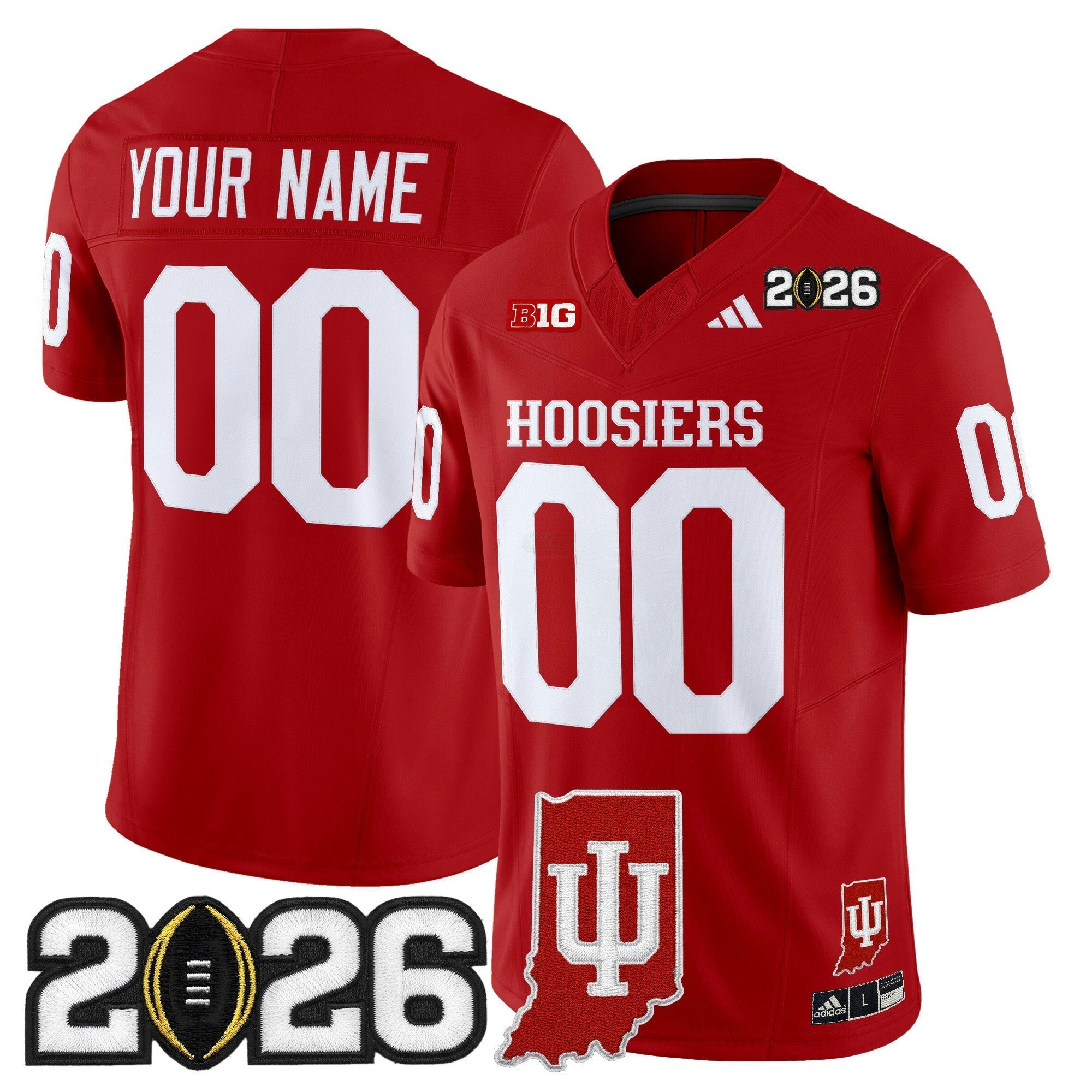 Camisa NCAA 2026 College Football Playoff Final & Indiana State Patch Vapor Limited Jersey