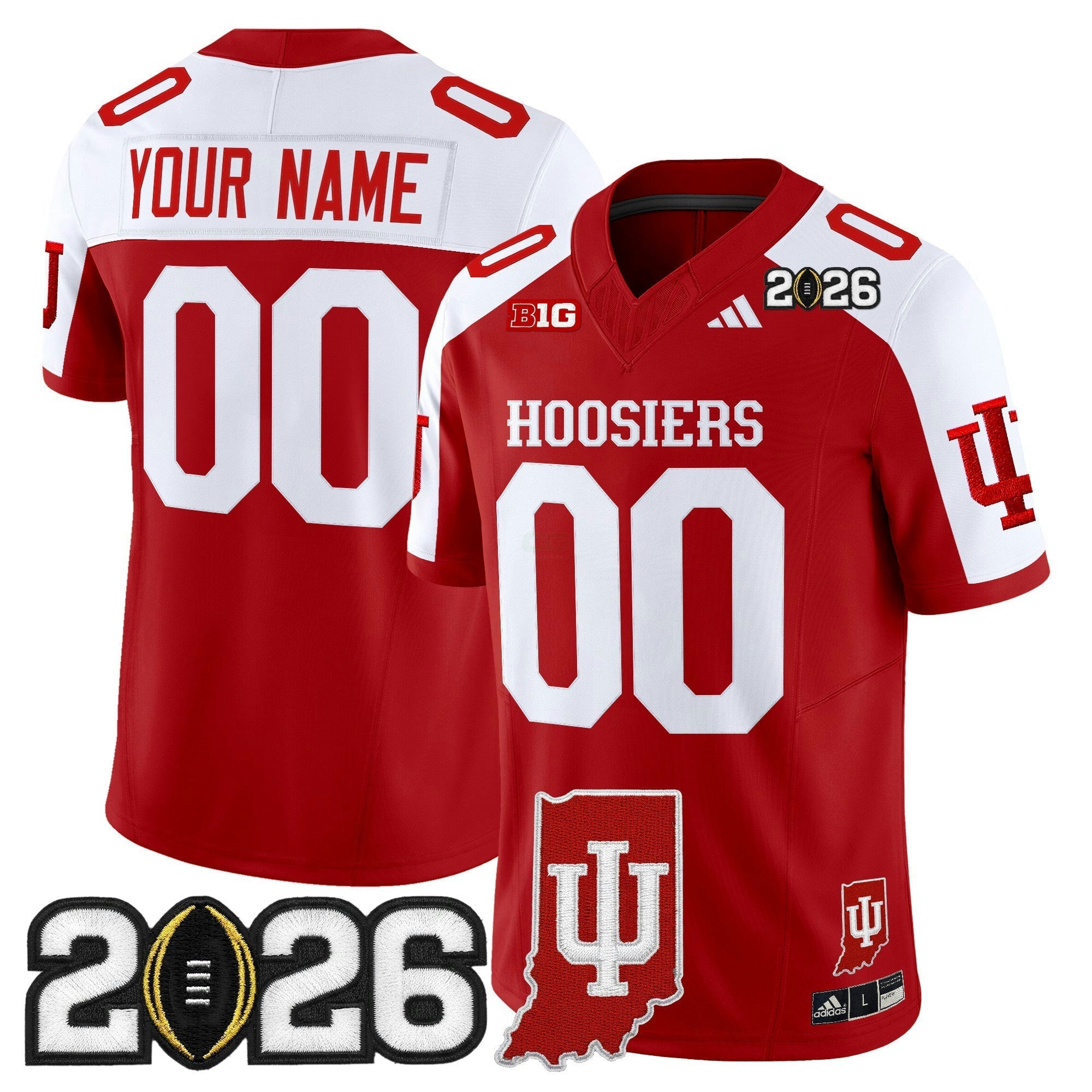 Camisa NCAA 2026 College Football Playoff Final & Indiana State Patch Vapor Limited Jersey
