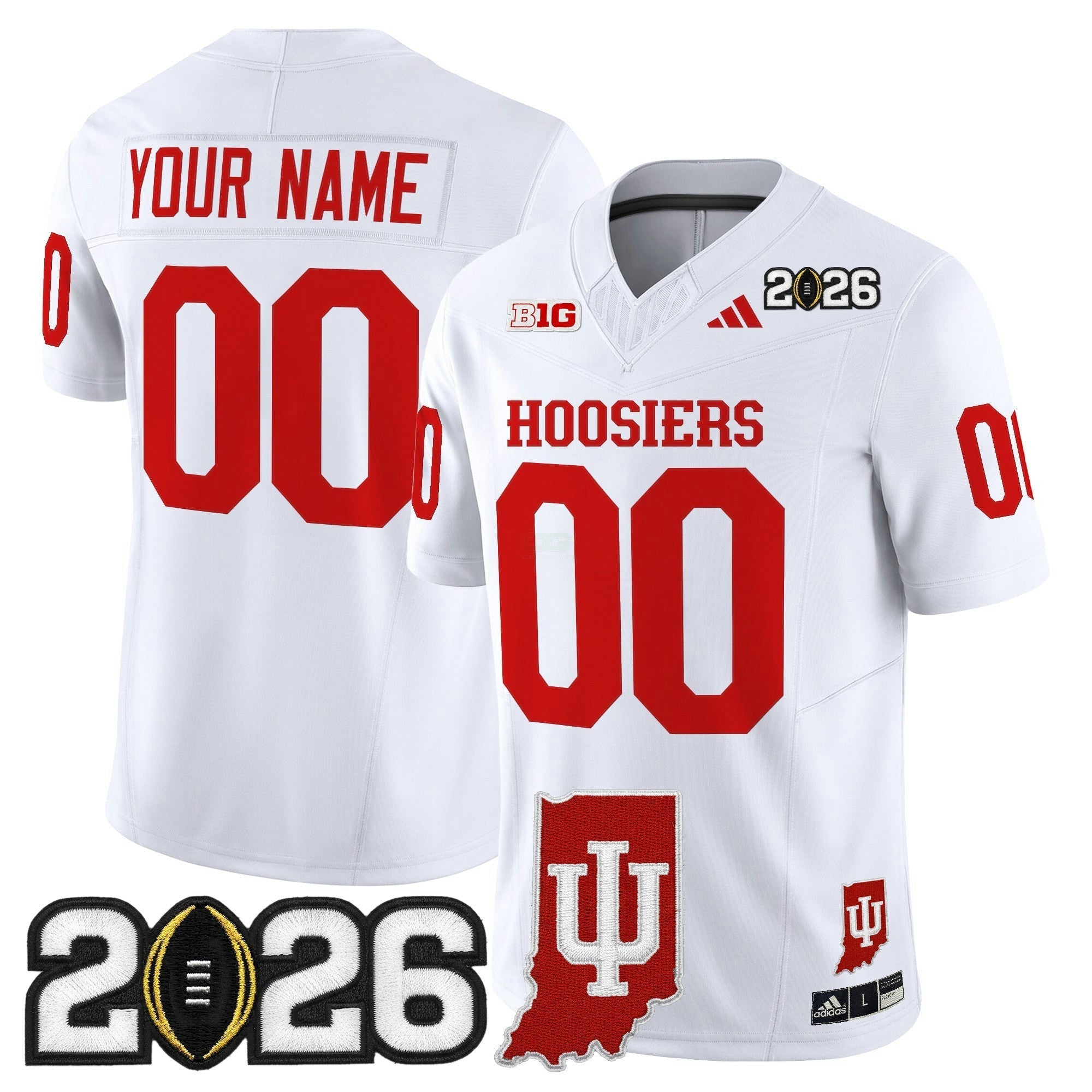 Camisa NCAA 2026 College Football Playoff Final & Indiana State Patch Vapor Limited Jersey