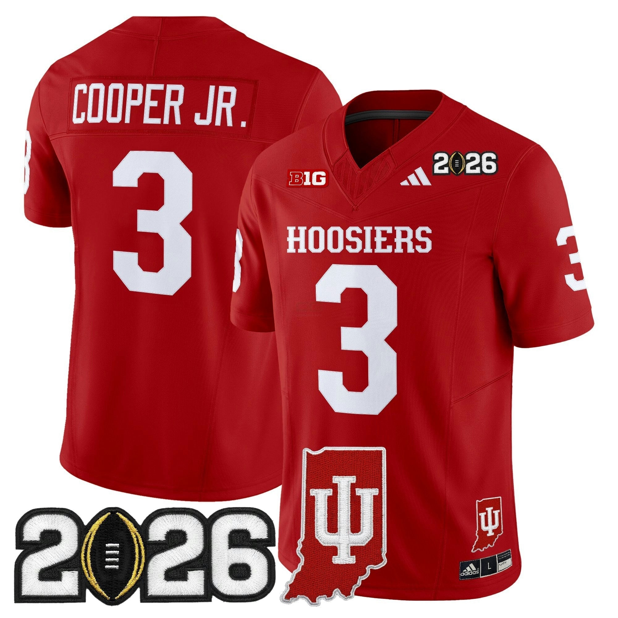 Camisa NCAA 2026 College Football Playoff Final & Indiana State Patch Vapor Limited Jersey
