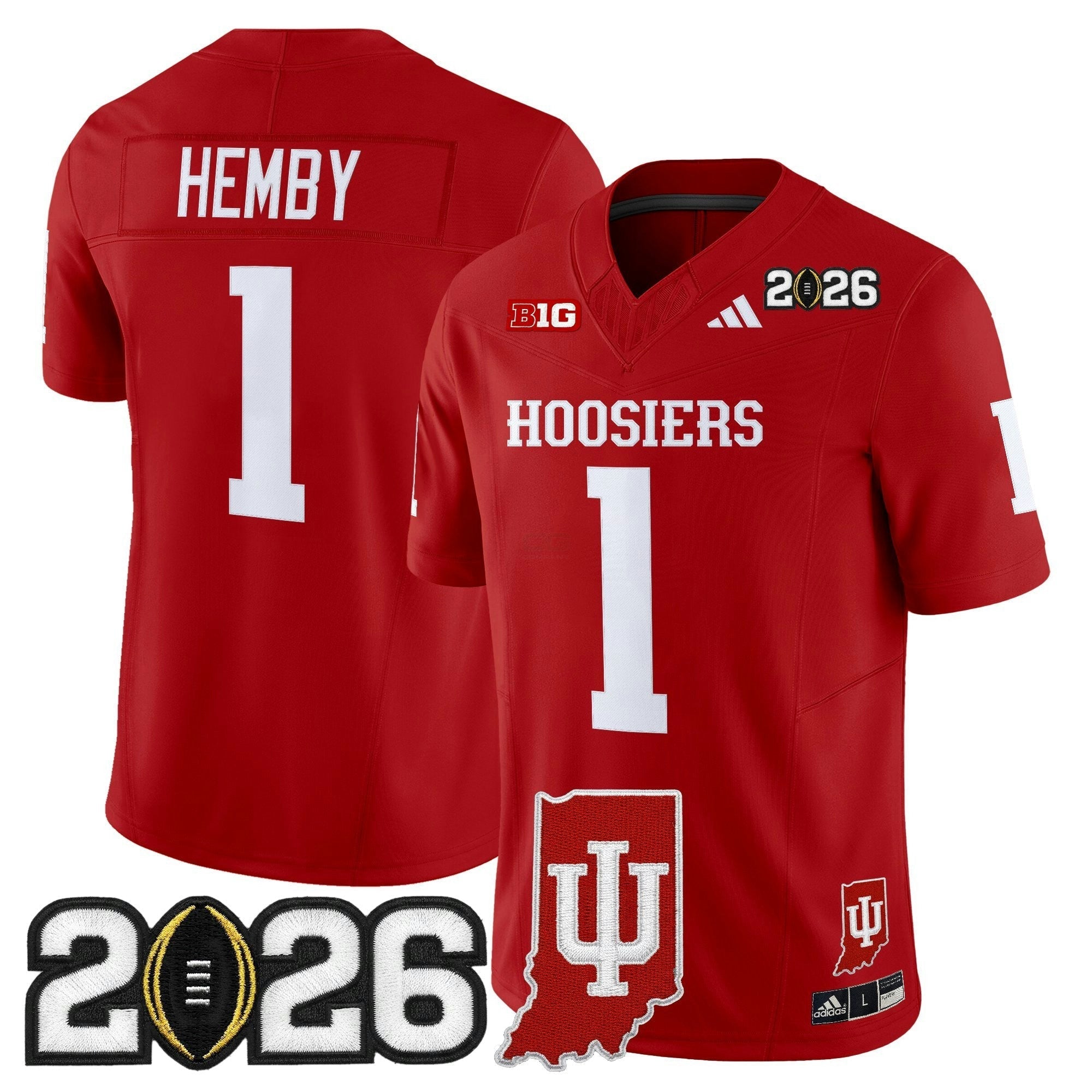 Camisa NCAA 2026 College Football Playoff Final & Indiana State Patch Vapor Limited Jersey
