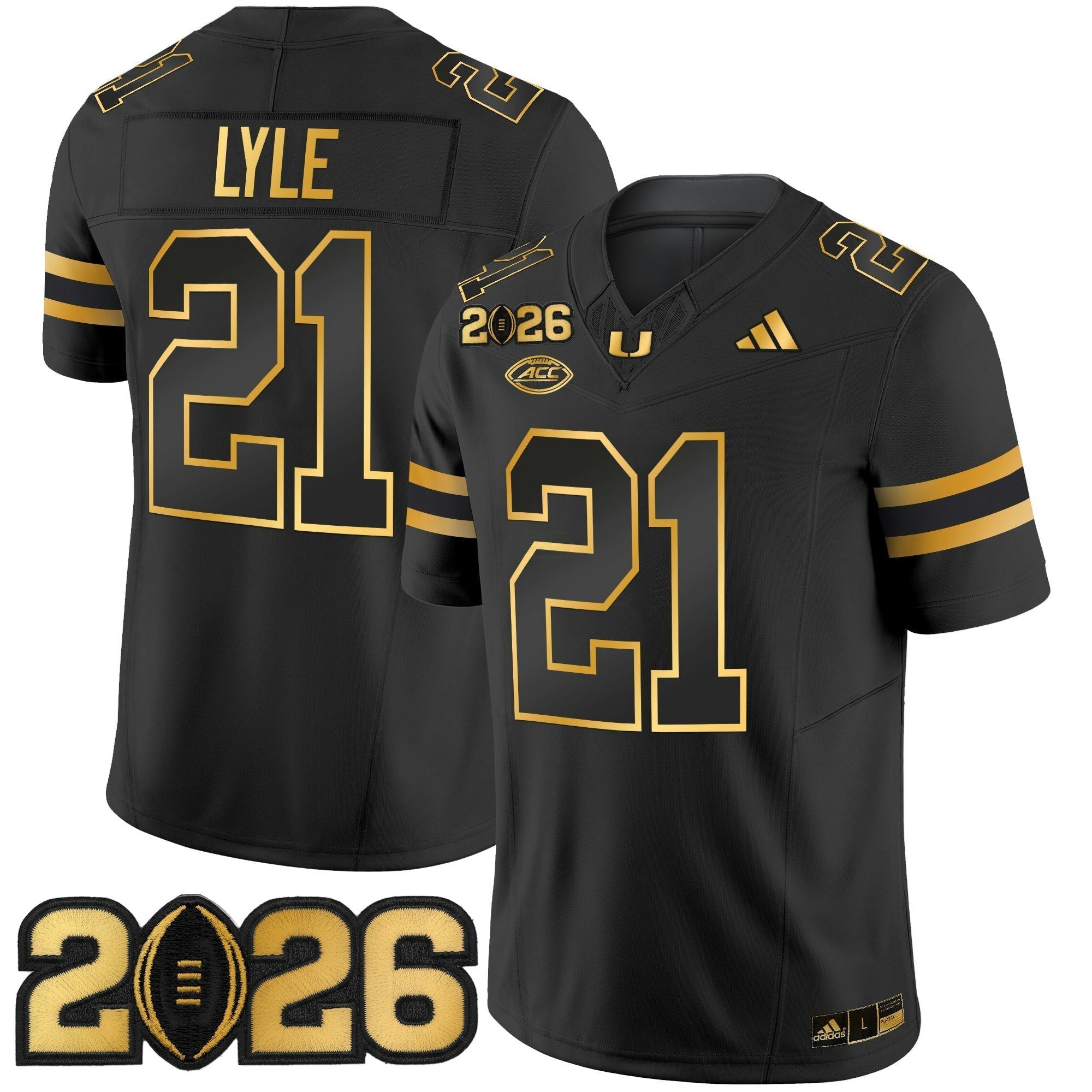 Camisa NCAA 2026 College Football Playoff Final Patch Dourada Vapor Limited Jersey