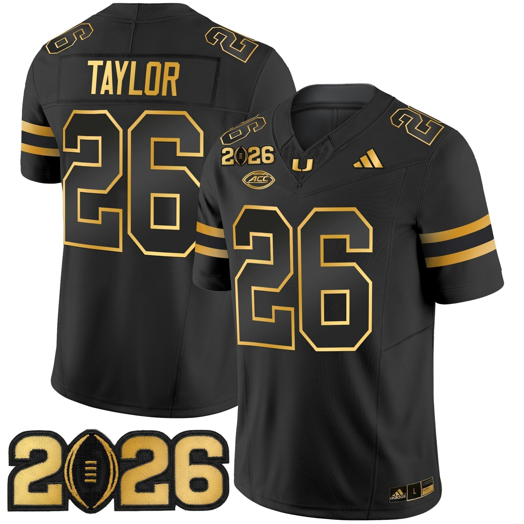 Camisa NCAA 2026 College Football Playoff Final Patch Dourada Vapor Limited Jersey