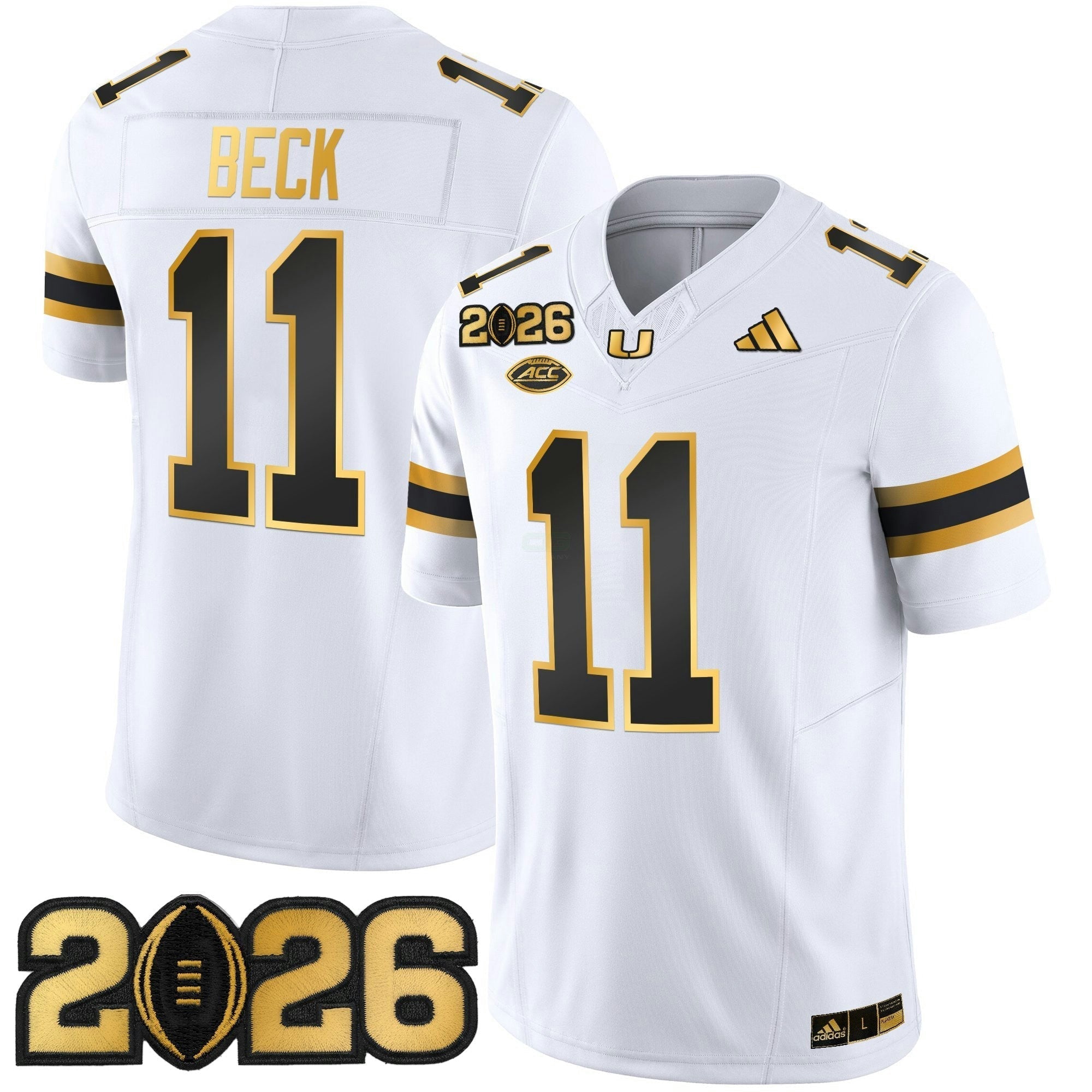 Camisa NCAA 2026 College Football Playoff Final Patch Dourada Vapor Limited Jersey