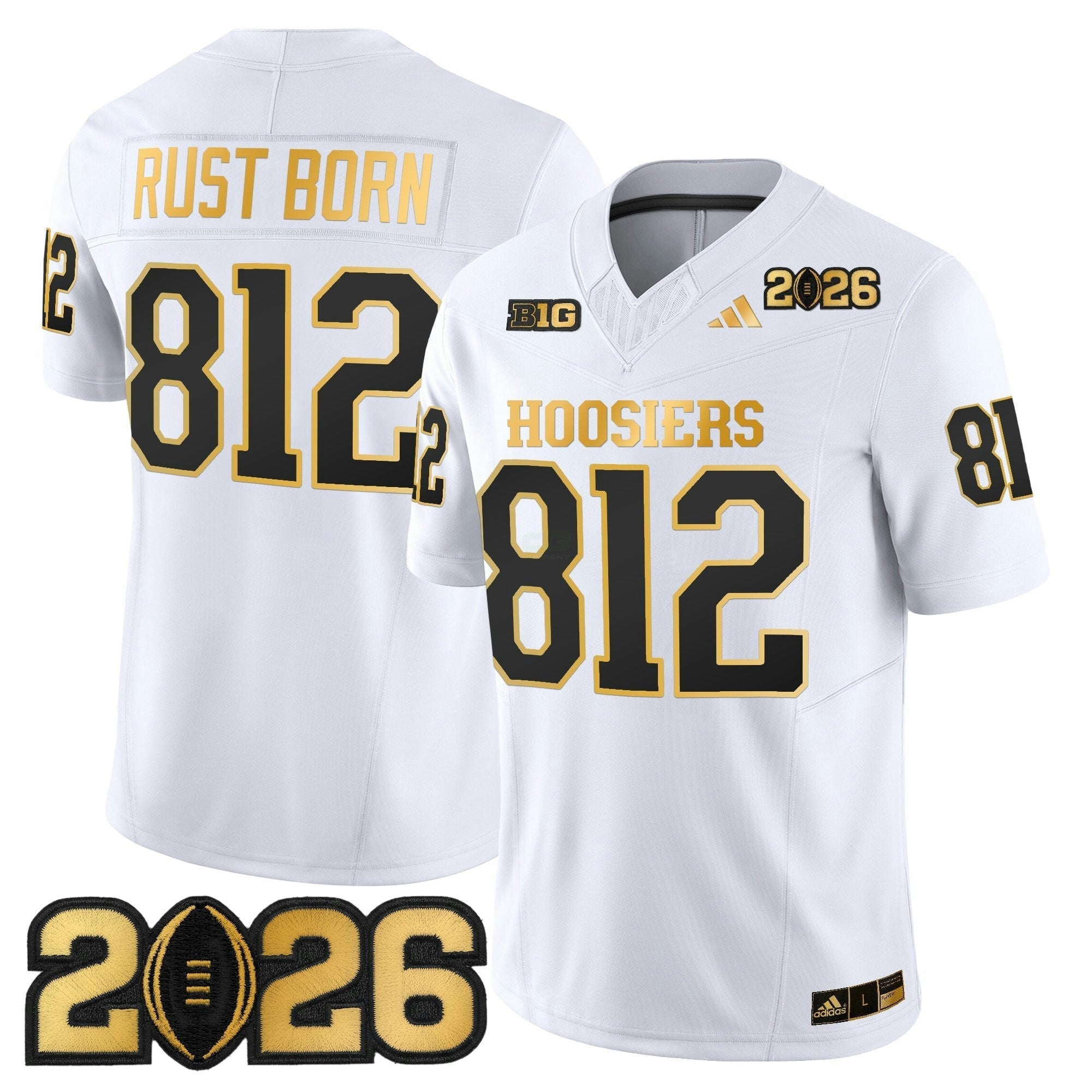 Camisa NCAA 2026 College Football Playoff Final Patch Dourada Vapor Limited Jersey
