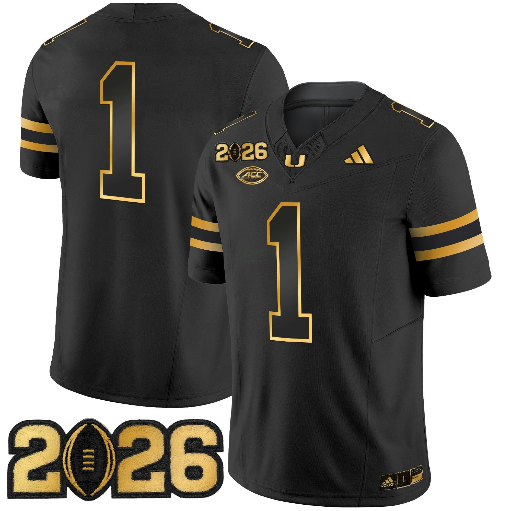 Camisa NCAA 2026 College Football Playoff Final Patch Dourada Vapor Limited Jersey