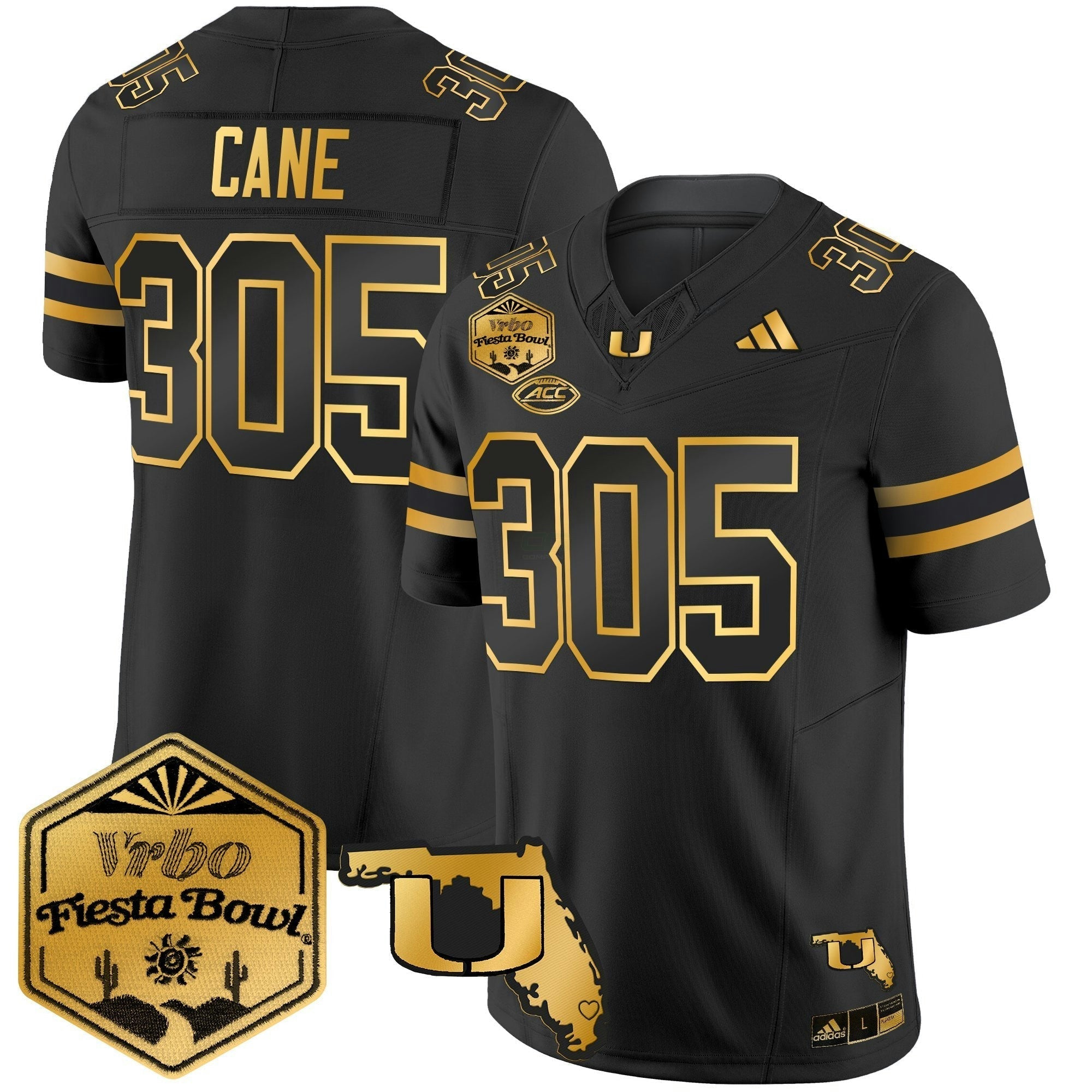 Camisa NCAA 2026 The Fiesta Bowl & Florida Patch Dourada Vapor Limited Jersey