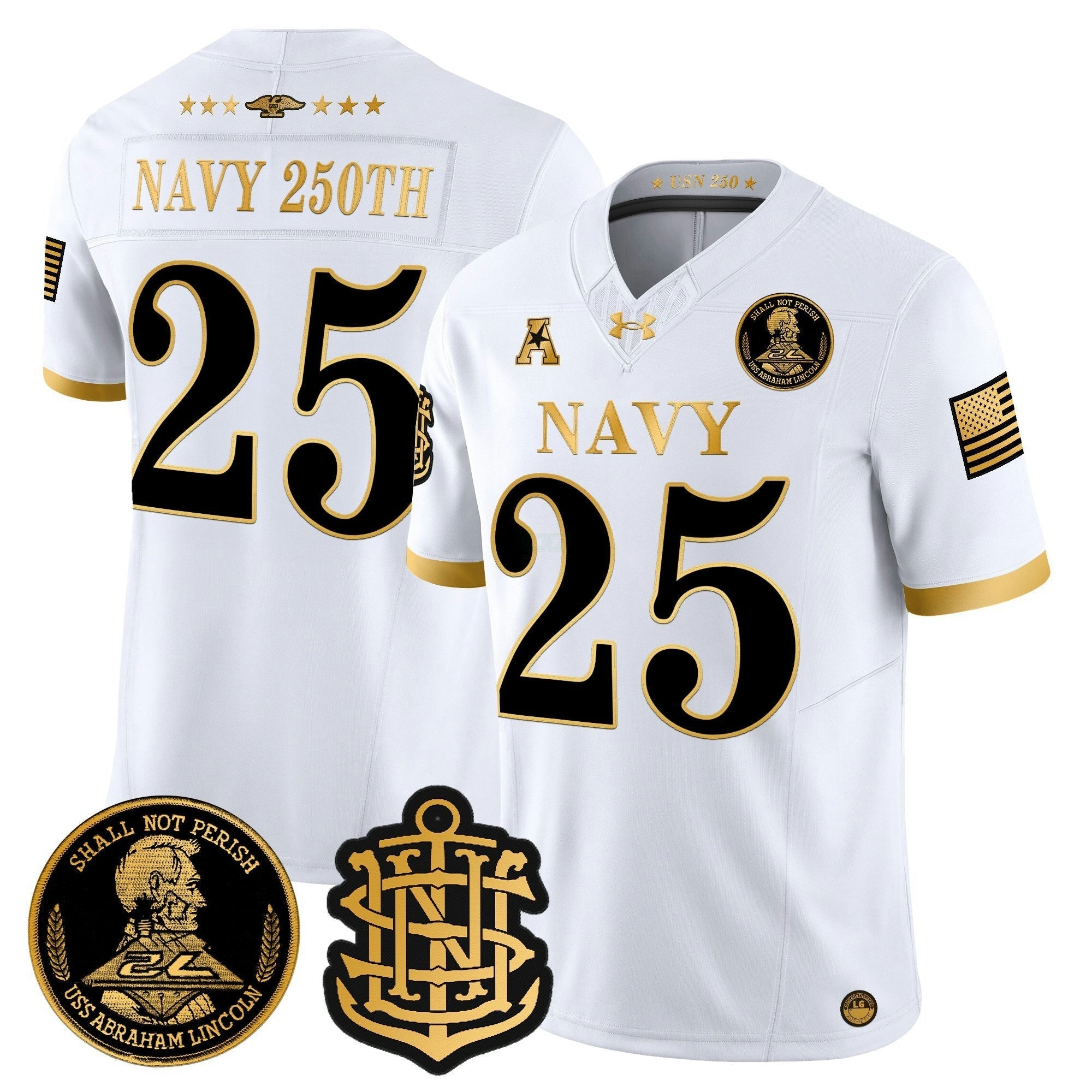 Camisa NCAA 250th Anniversary Dourada Vapor Limited Jersey