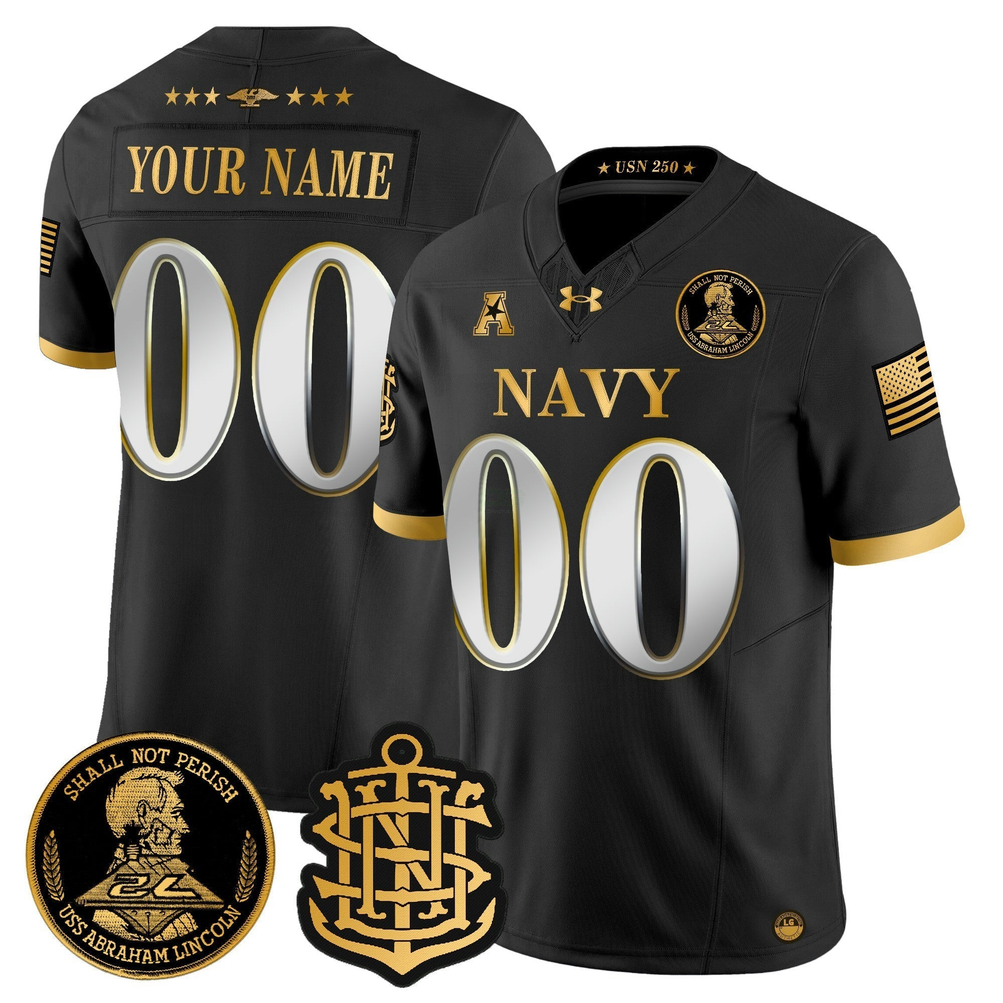 Camisa NCAA 250th Anniversary Dourada Vapor Limited Jersey