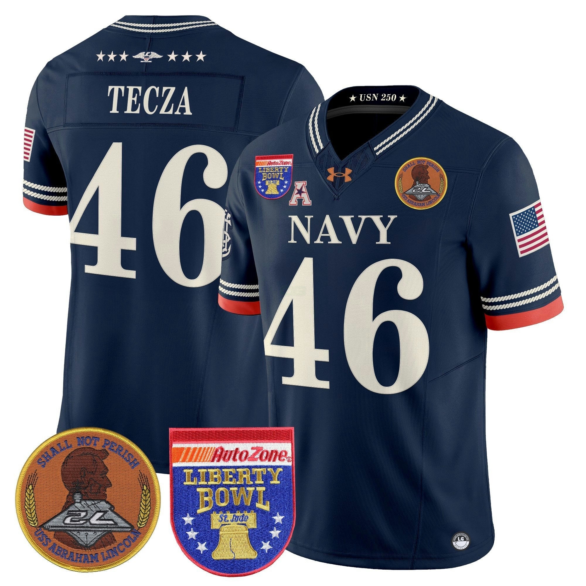 Camisa NCAA 250th Anniversary Vapor Limited Jersey - 2026 Liberty Bowl Patch - Stitched