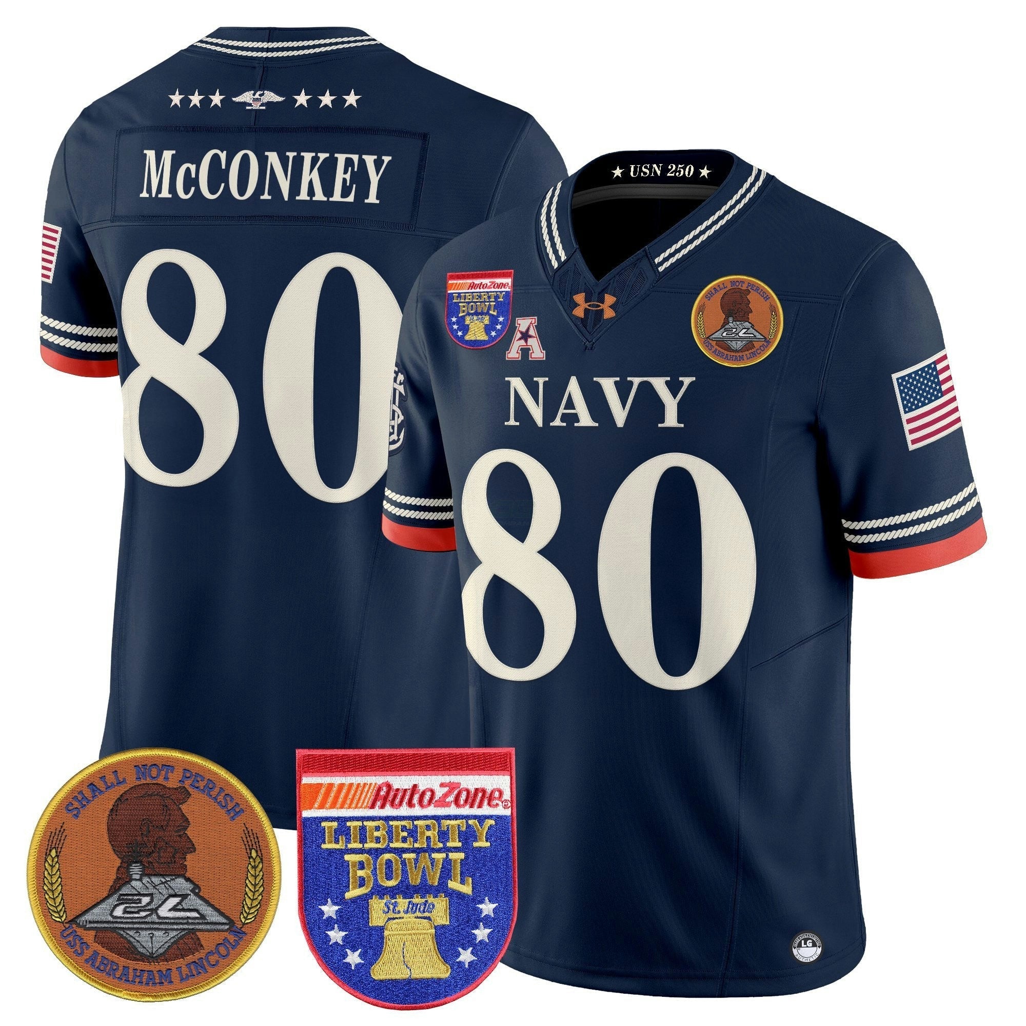 Camisa NCAA 250th Anniversary Vapor Limited Jersey - 2026 Liberty Bowl Patch - Stitched