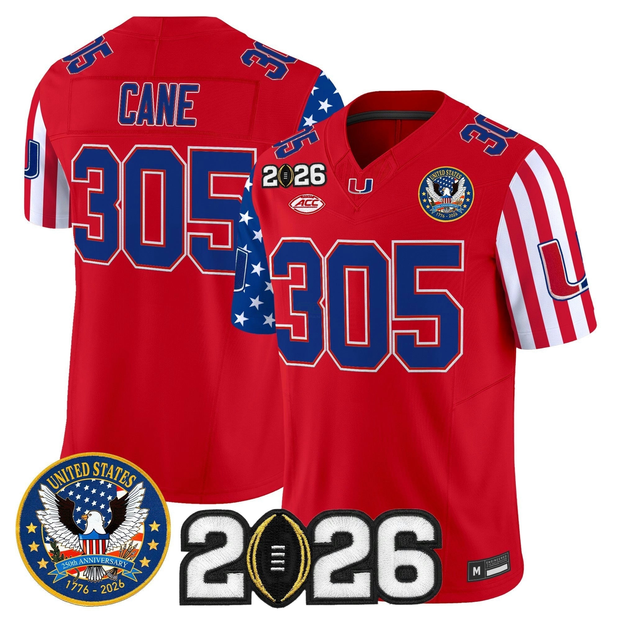 Camisa NCAA "America250 Edition" Vapor Limited Jersey - 2026 College Football Playoff Final Patch