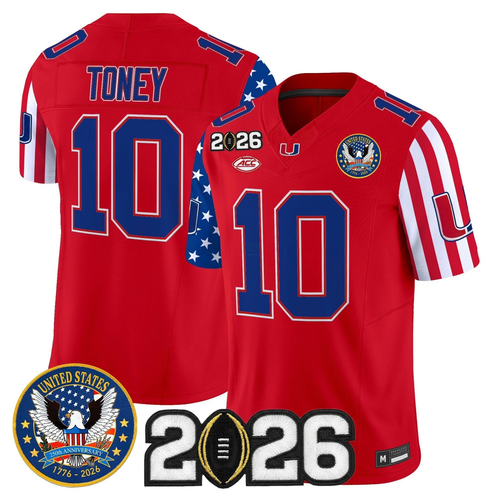 Camisa NCAA "America250 Edition" Vapor Limited Jersey - 2026 College Football Playoff Final Patch